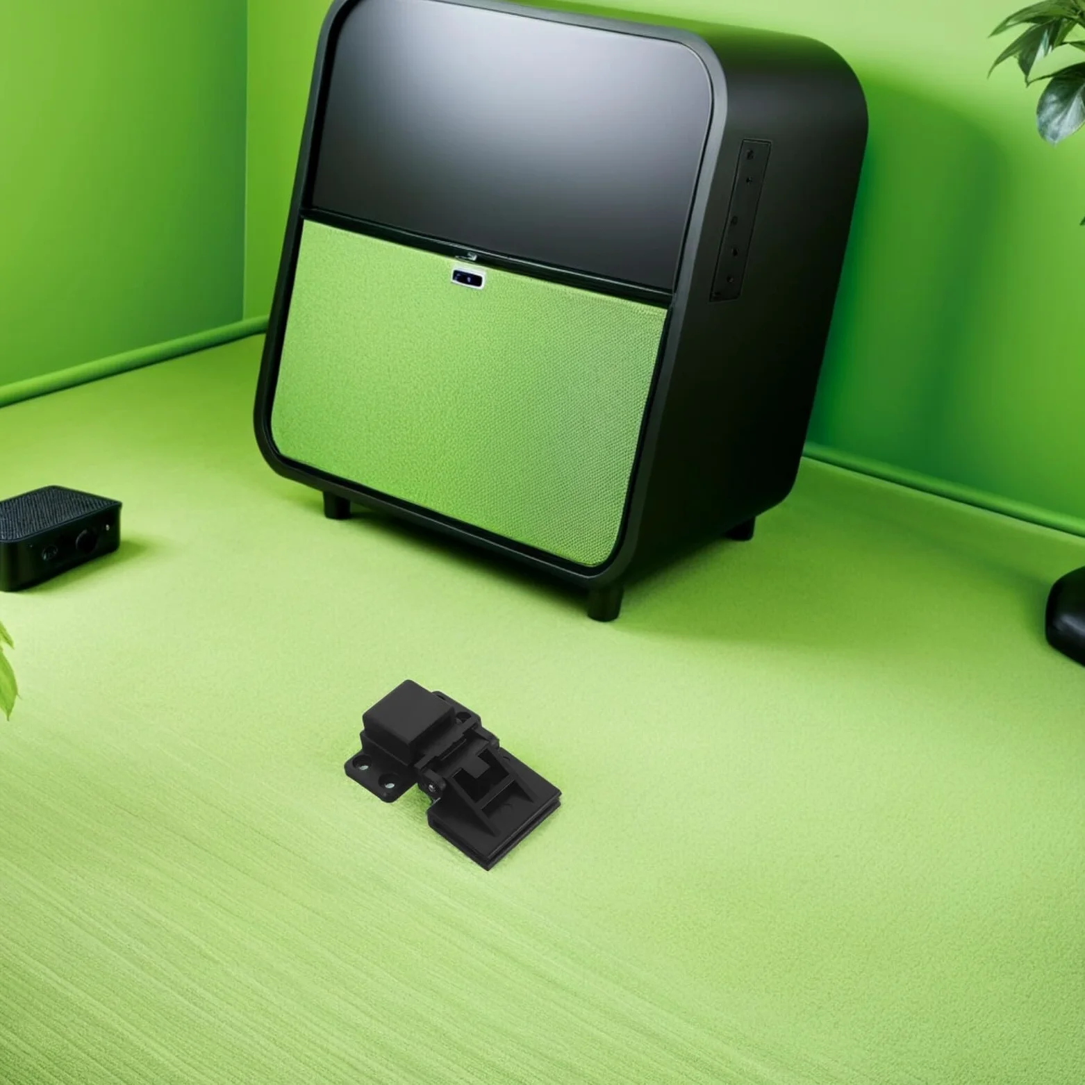 Cerniere di Ricambio per Copri Giradischi in Plastica Nera, Antiscivolo e Facili da Installare, Accessori per Giradischi Vinile in Ambienti Audio Domestici