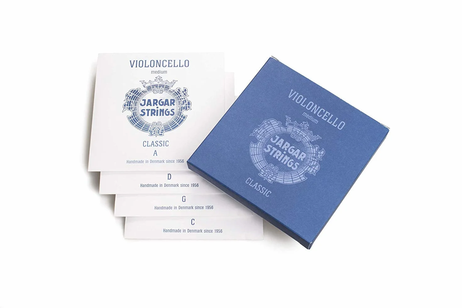 JARGAR Ce-SET-CM - Set violoncello classico, misura media (A: 0,75/D: 0,98/G: 1,17/C: 1,71 mm) per violoncello
