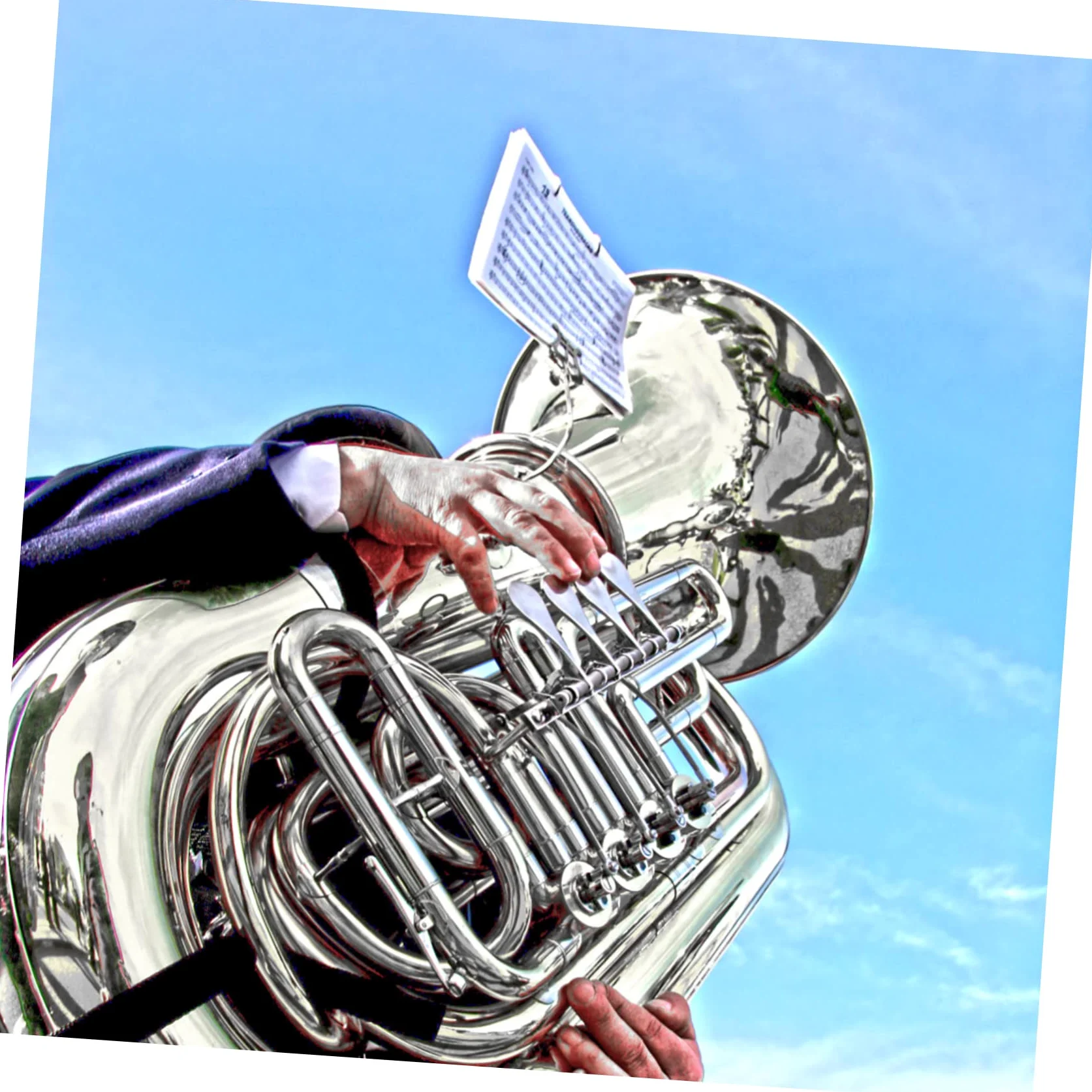 BESPORTBLE Morsetto Portatile per Spartiti Musicali in Metallo Placcato, Clip a Morsetto per Strumenti Fiato come Tromba, Tuba e Clarinetto Basso, Accessorio per Esibizioni e Marce Musicali