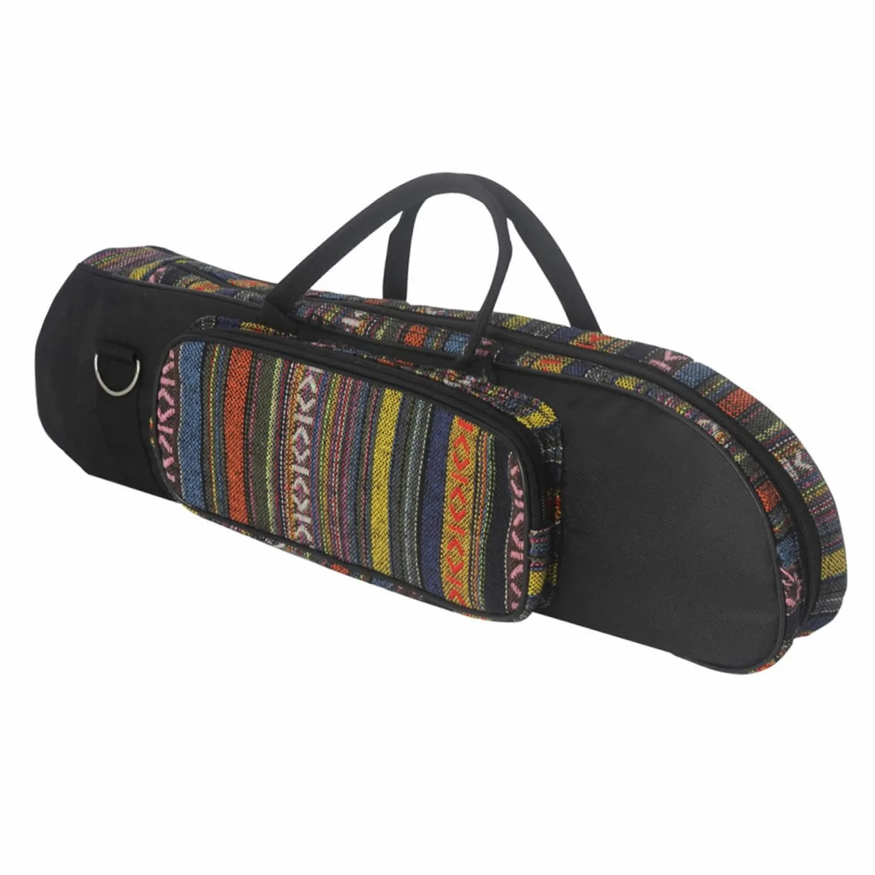 Mikinona Custodia per Tromba Oxford Design Portatile e Scomparto Laterale, Borsa Multifunzionale Elegante in Stile Etnico per Trasporto Strumenti Musicali