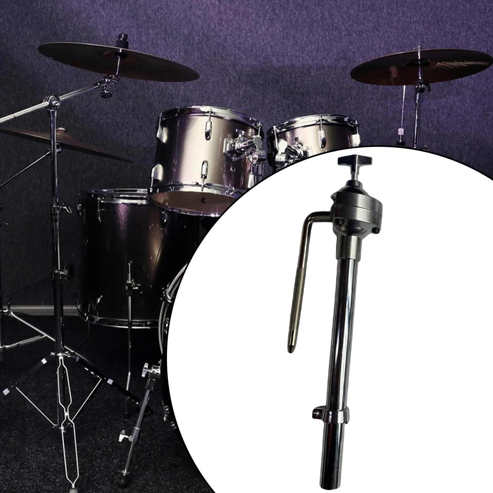 Supporto per batteria Tom Drum Rack Mount Parti Hardware Set di batteria in metallo Accessorio Tom Arm Mount per sostituzione strumento musicale