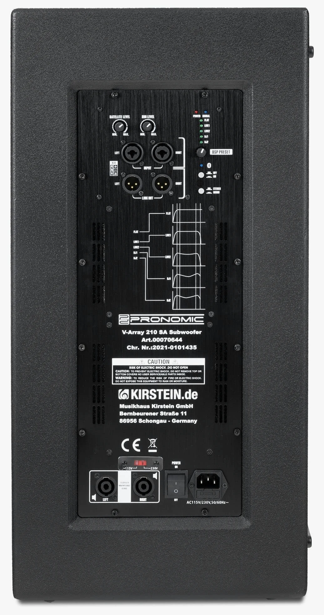 Pronomic V-Array Medium Set - Sistema PA attivo con 1680 Watt (RMS) - Adatto fino a circa 150 ascoltatori - 1x Subwoofer con 2x altoparlanti da 10" - 8x Top con altoparlanti da 4" + tweeter