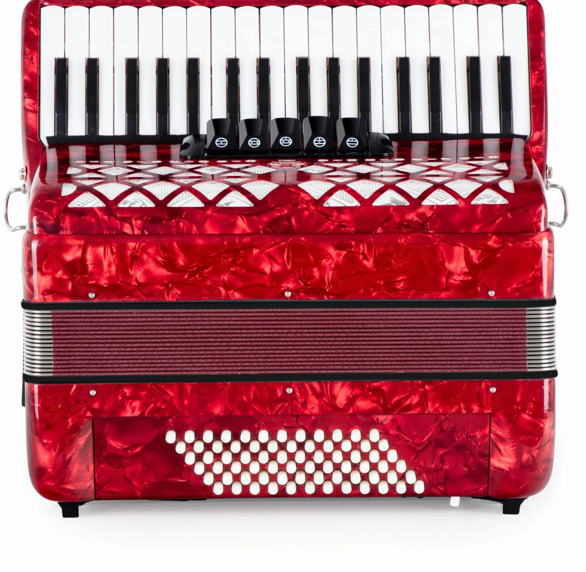 Fisarmonica Classic Cantabile 72 Bass "Secondo V" Set (Fisarmonica 72 bassi con borsa & tracolle incl. leggio & scuola di fisarmonica) Rossa