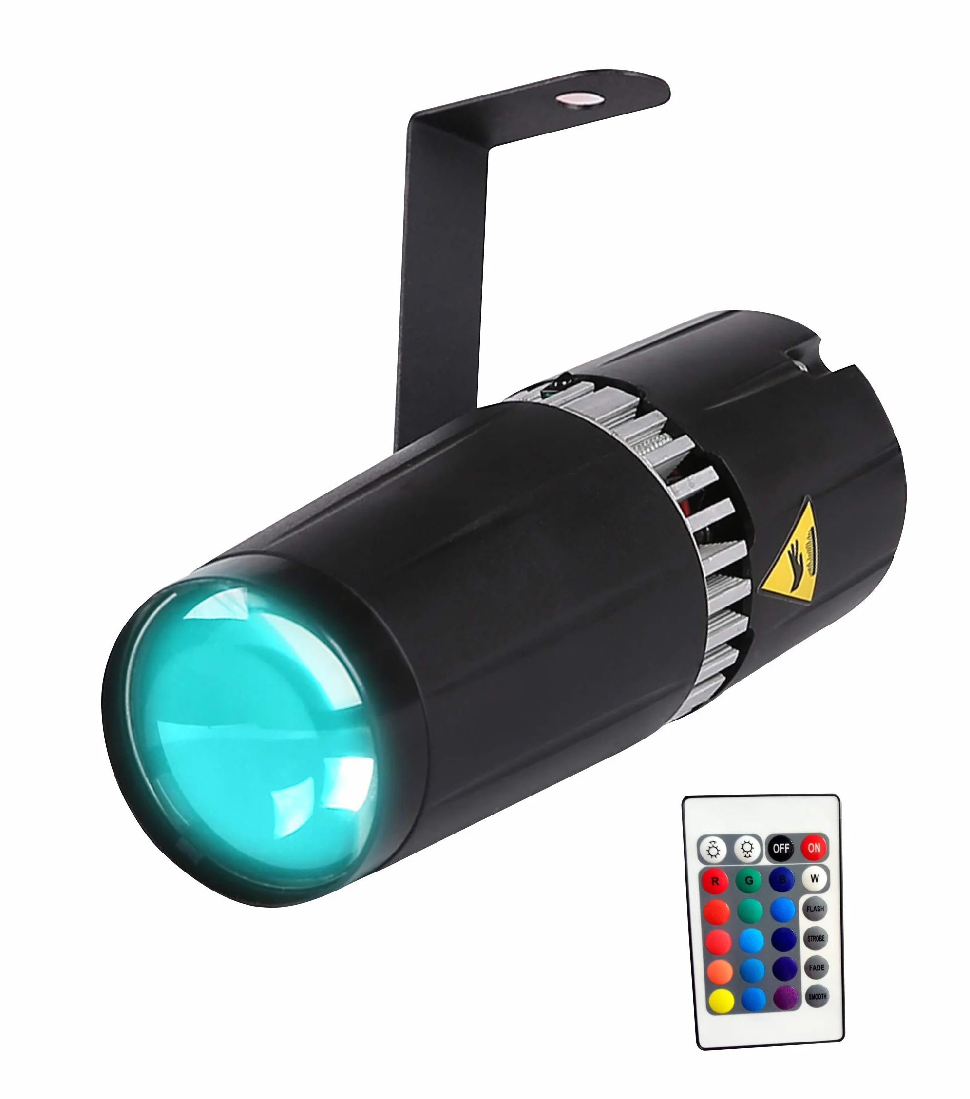 Faretto SENLAN LED 9W RGB 3-in-1 pin spot light con gobo - Per palcoscenico, con telecomando a infrarossi
