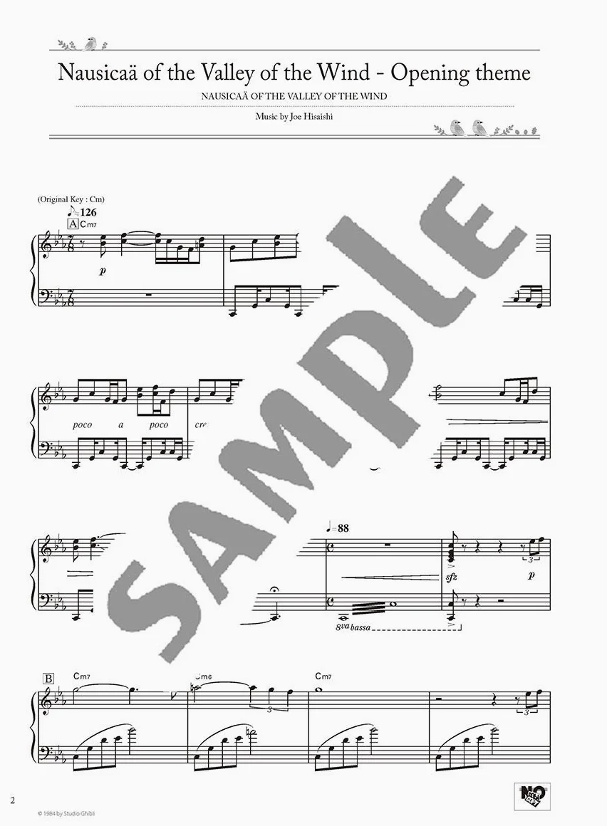 Studio ghibli best hit 10 advanced/english - niveau avance pour piano
