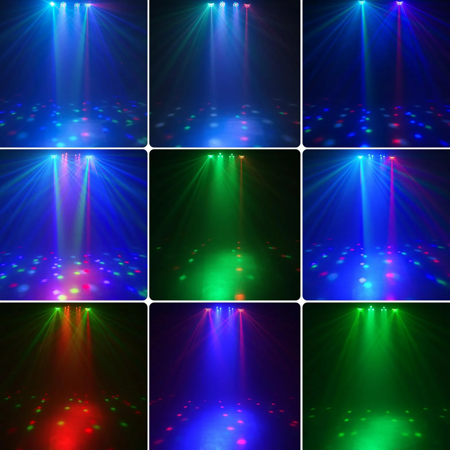 60 W Derby + RGBW LED Par luce DJ con supporto e telecomando, illuminazione da palco con DMX-3/6/15 canali luci discoteca per dj, feste, chiese, concerti, matrimoni, Natale (con borsa)