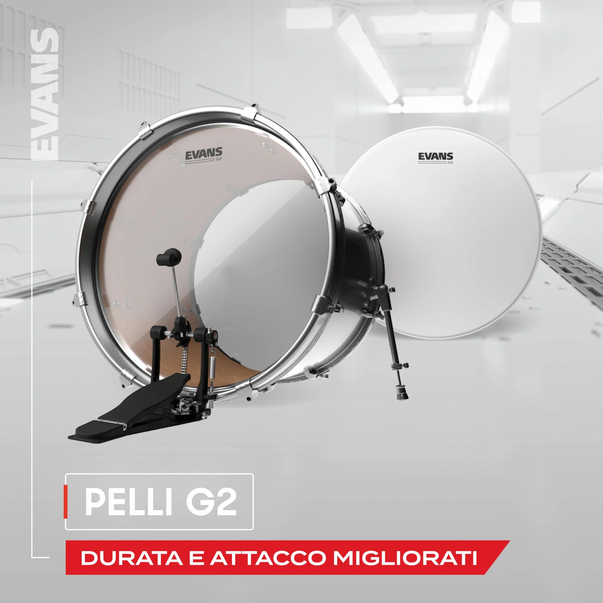 EVANS TT12G2 Pelle per Rullante/Tom/Timpano da 12" Trasparente