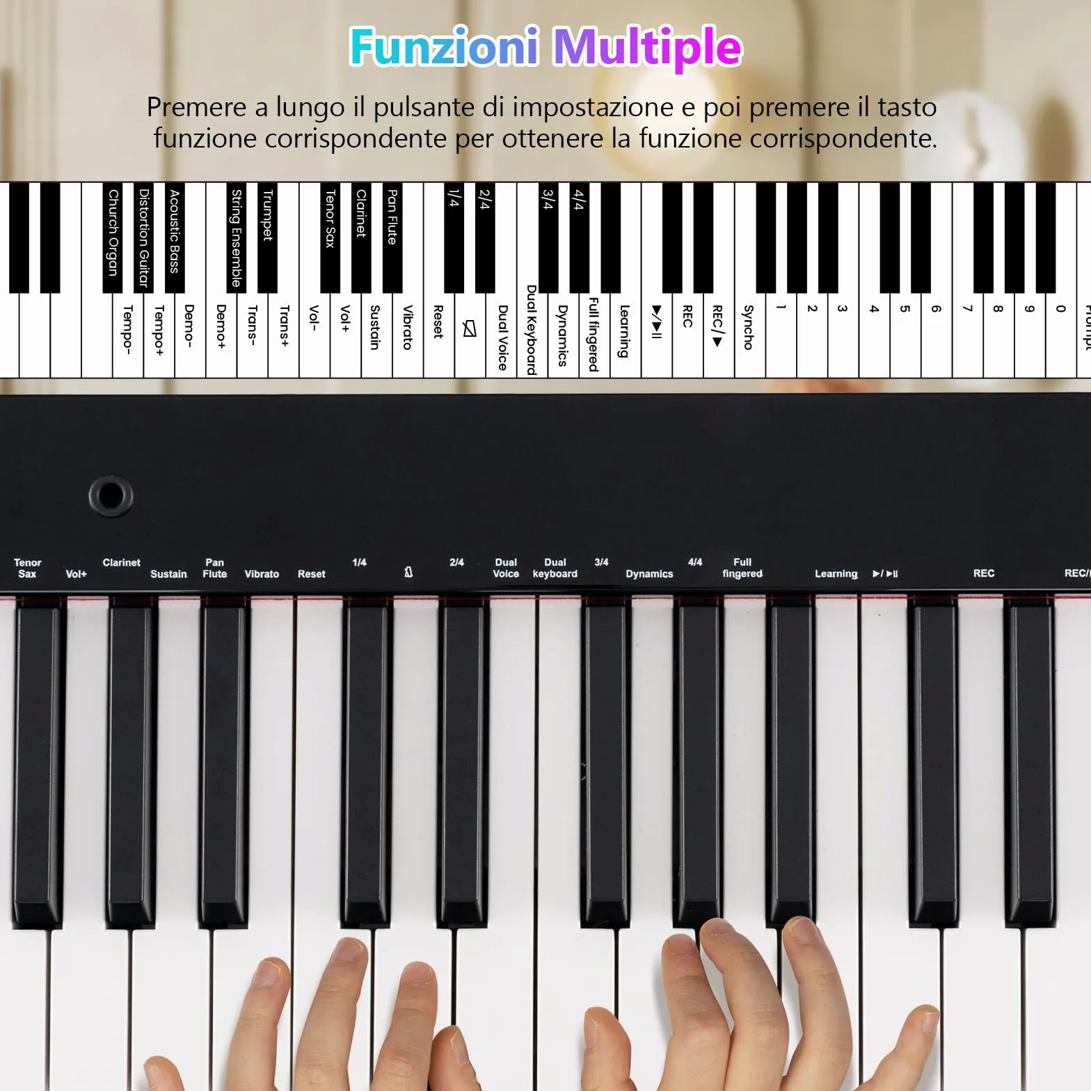 GYMAX Pianoforte Digitale 61 Tasti, Tastiera con Supporto e Sgabello Regolabili, Tasti Semi-Pesati, Funzione MIDI Audio Wireless, Leggio per Musica, Pedale Sustain e Borsa, Nero