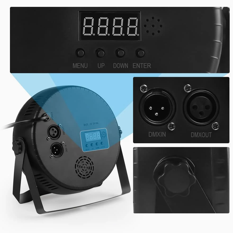 Par Led, Faro Led RGB 36W con 36 Led Luci Colorate con comando DMX e Telecomando per Feste, Discoteca, Eventi live, Concerti, Band - 2Pcs
