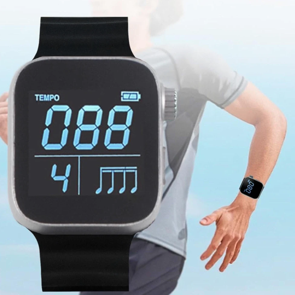 Metronomo Vibrante Indossabile 40-240 BPM Orologio Contapassi Smart per Strumenti per Chitarra Piano Batteria, Metronomo per Corsa Esercizio, Metronomo per Pianoforte, Strumentale