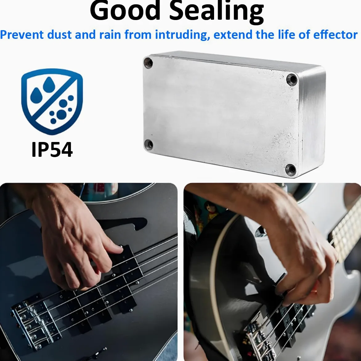 2 Pezzi 1590G Custodia per Pedale Effetto Chitarra Scatola Metallo Stomp Alluminio Pressofuso Progetti Elettronico Case Cassa Pedali Effetti Contenitore 100mmx50mmx26mm