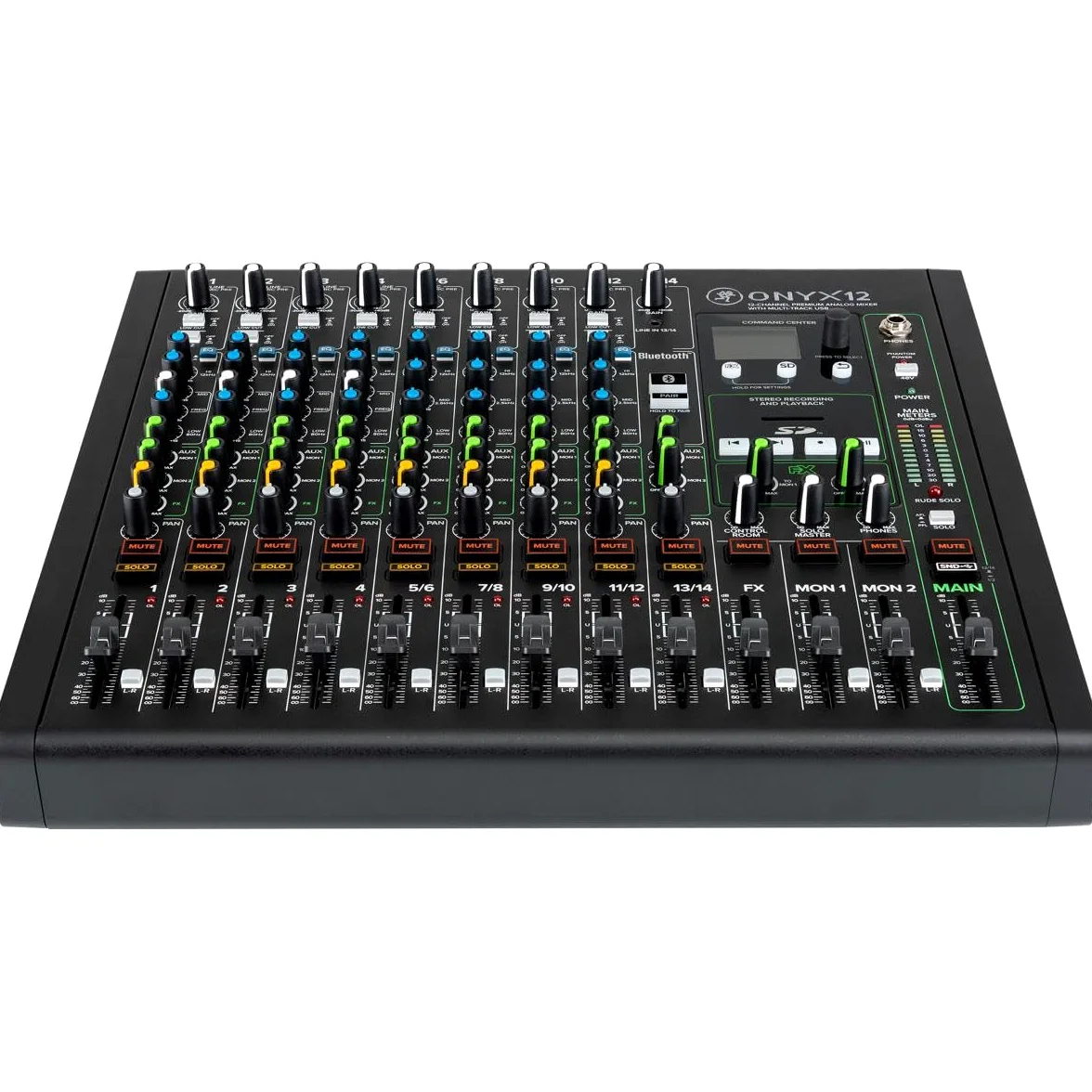 Mackie Mixer analogico premium a 12 canali serie Onyx con USB multi-traccia (Onyx12)