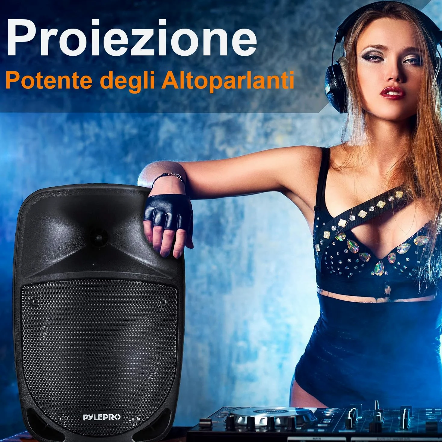 Pyle Cassa Bluetooth 800 Watt, Karaoke, Subwoofer 20 centimetri, Microfono UHF, Luci LED, Batteria Ricaricabile, Altoparlante Bluetooth MP3/USB/SD