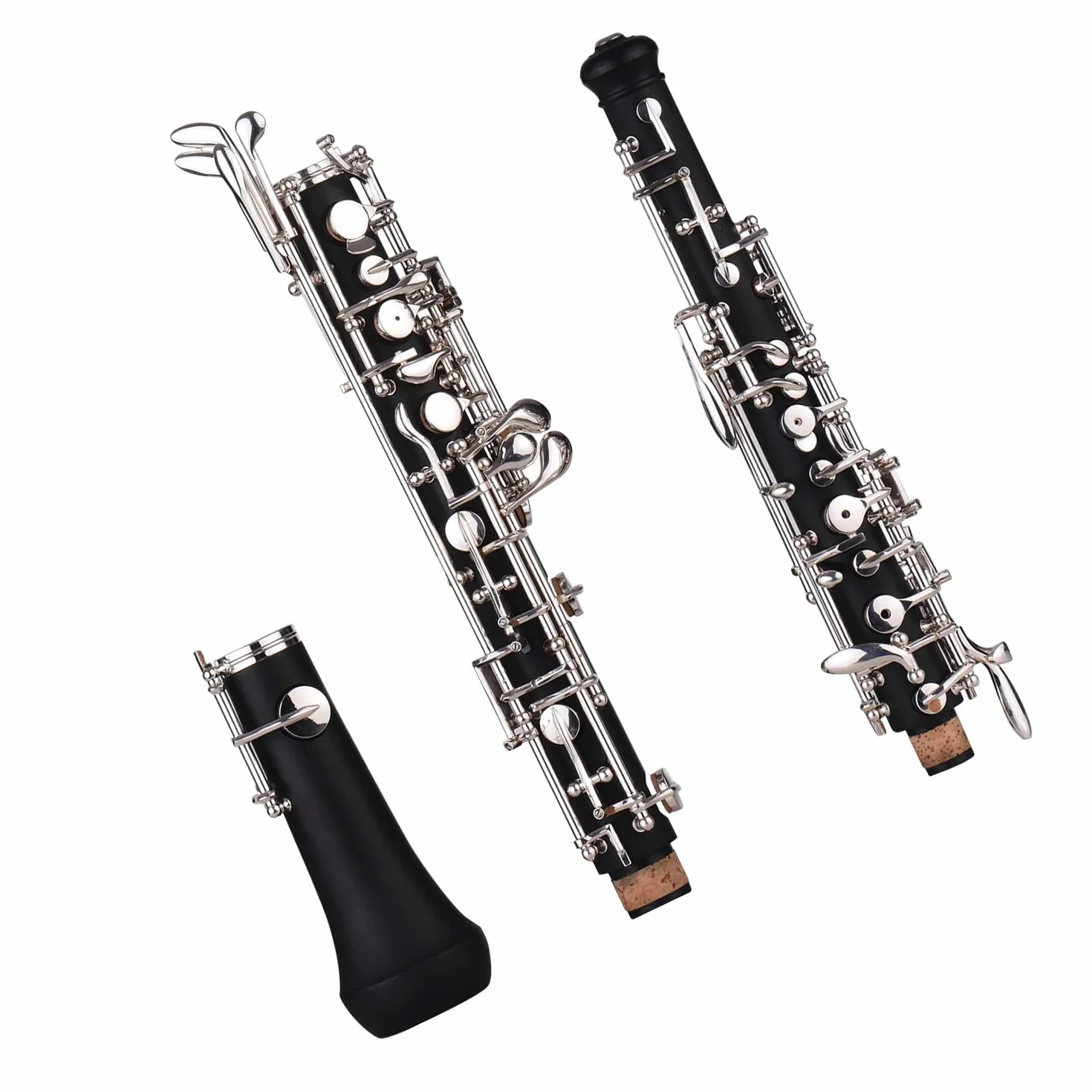 Oboe C Key Chiavi Nichelate stile Semiautomatico Strumento a Fiato con Quanti Oboe Reed Custodia in Pelle Borsa per il Trasporto Cacciavite in Panno per la Pulizia
