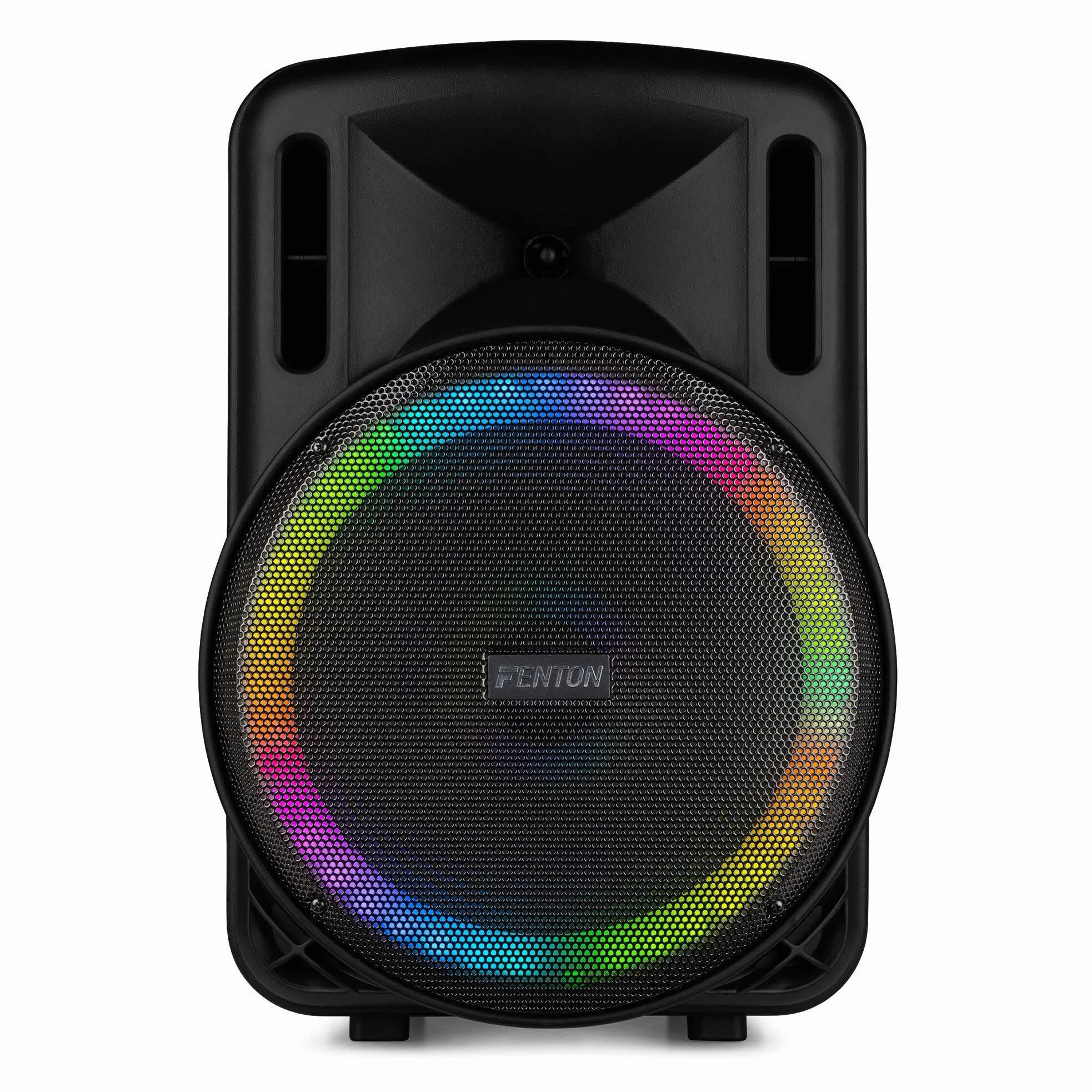 FENTON 170.161 FT10MK2 Sistema Portatile attivo da 450W, con illuminazione LED RGB Woofer da 10” con BT/USB / MP3 e Microfono UHF, Nero (450, Watt)