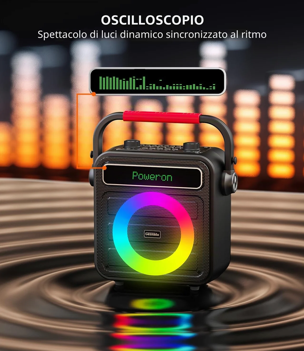 Karaoke con 2 Microfoni - Cassa Bluetooth Portatile e Potente, Karaoke Professionale Completo per Adulti con Supporto Bluetooth/TF/USB/AUX/TWS - Regalo Perfetto per Bambini, Famiglia e Amici