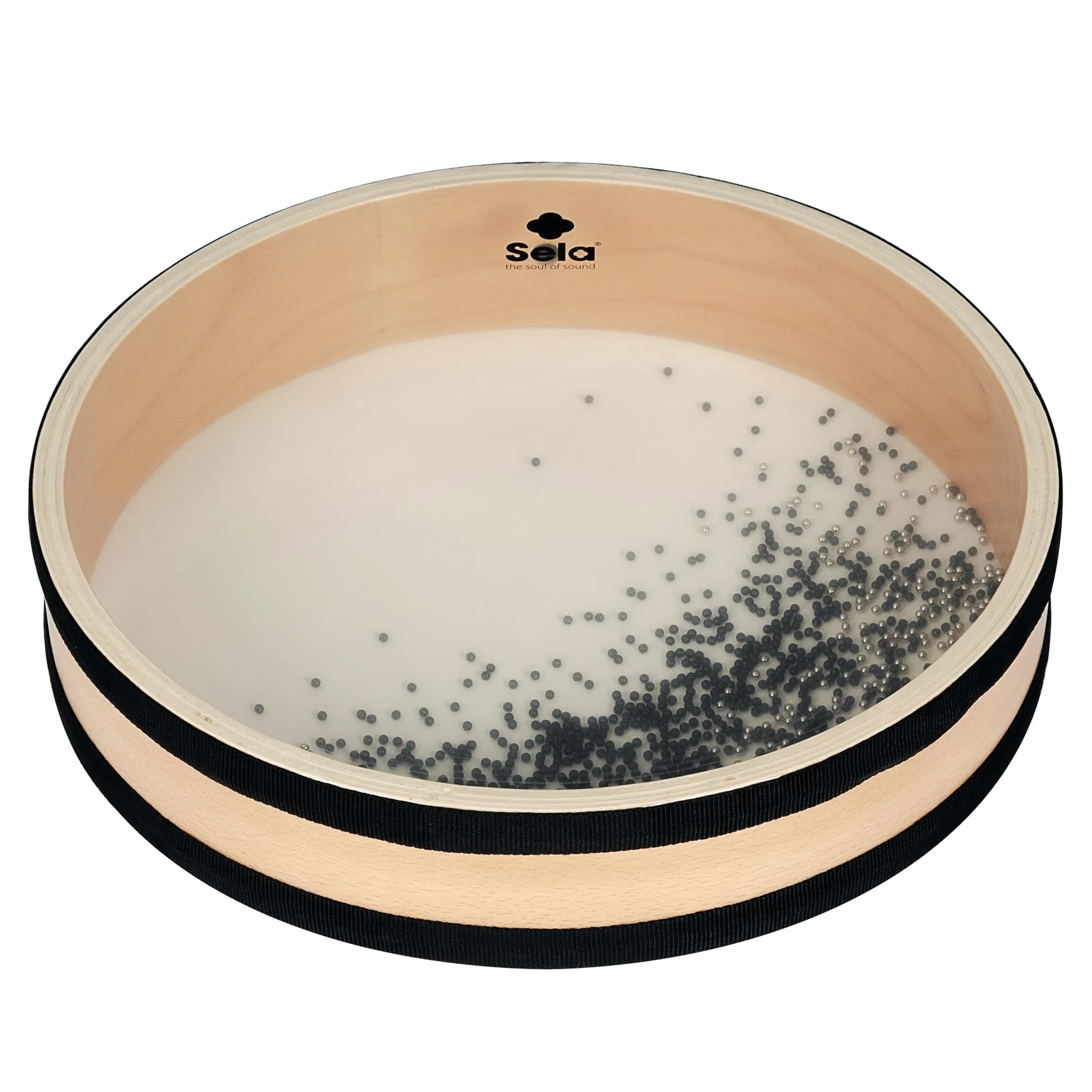 Ocean Drum 50 cm (20"), cornice in legno con pelle naturale
