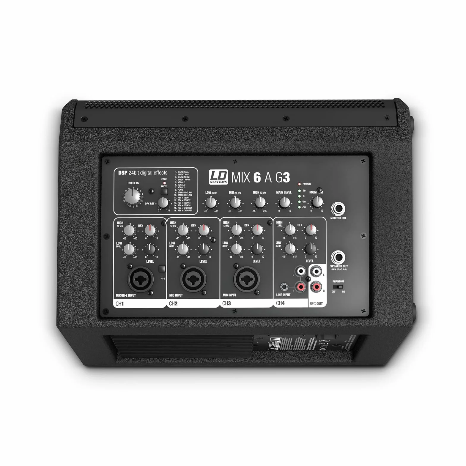 LD Systems MIX 6 A G3 - Altoparlante attivo a 2 vie con mixer integrato a 4 canali