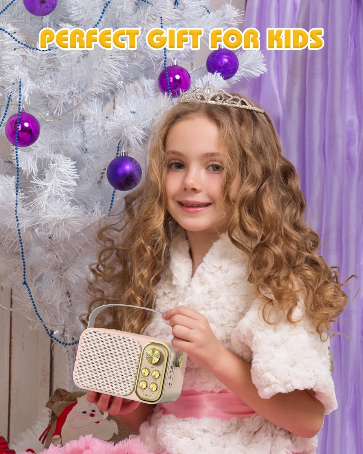 Karaoke per Bambini BESCOST Professionale Completo con 2 Microfoni Wireless,Cassa Portatile 7 Effetti Sonori,Idea Regalo Compleanno,Giocattolo Natale 5-14 Anni