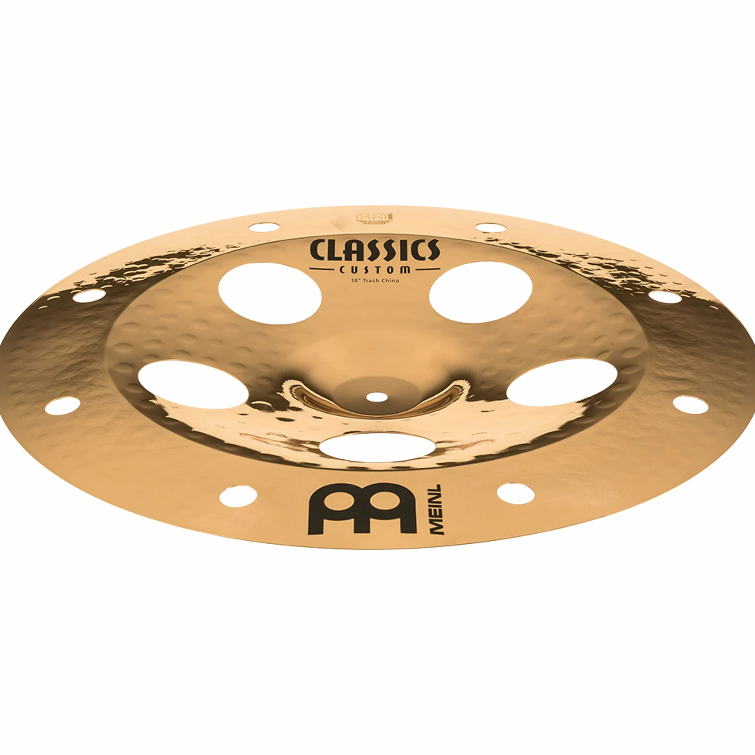 Meinl Cymbals Classics Custom Brilliant Piatto Trash China 18 pollici (45,72cm) per Batteria - Bronzo B12, Finitura Brillante, Prodotto in Germania (CC18TRCH-B)