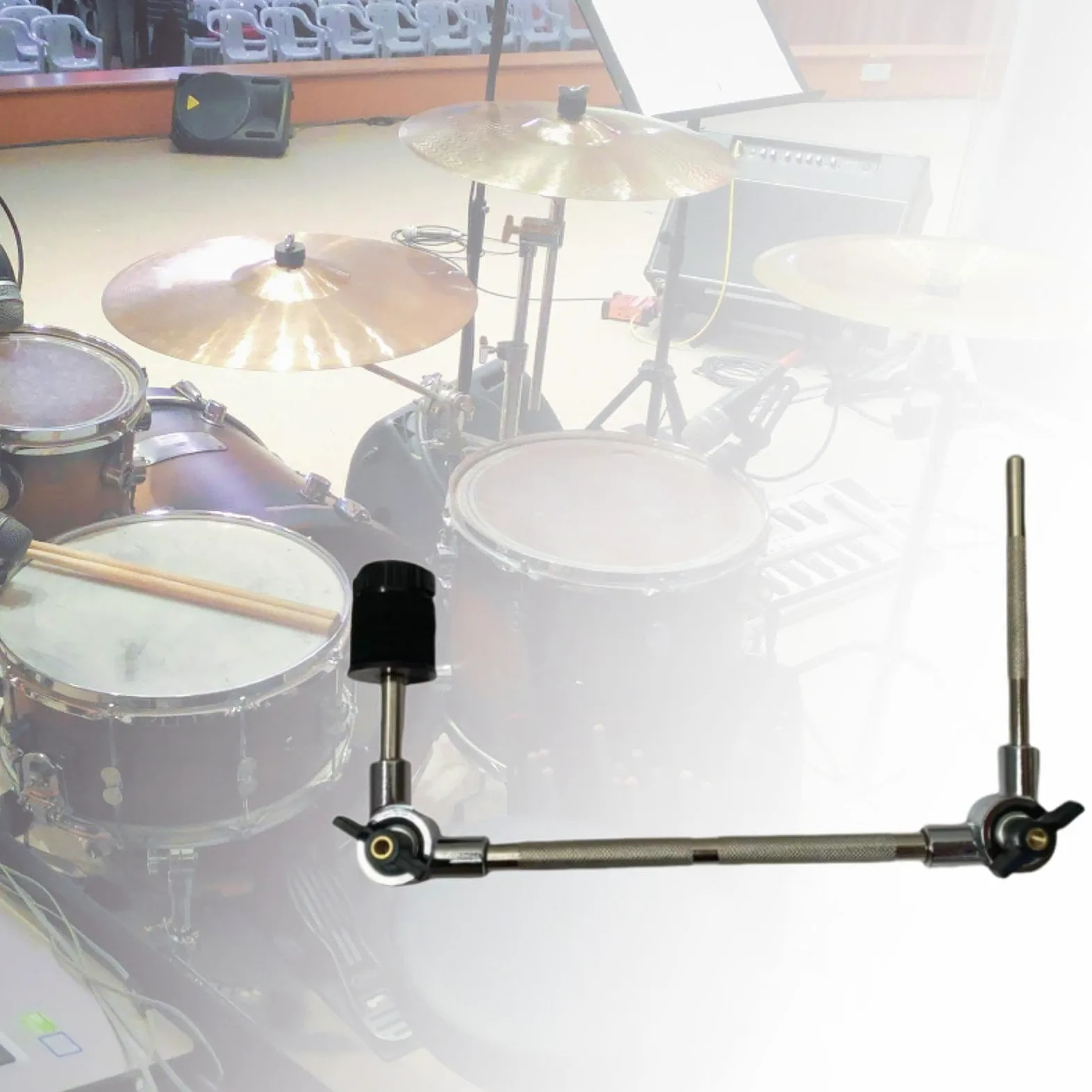 Generic Attacco per Piatti, Supporto per Morsetto per Piatti, Morsetto per Set di Batteria Regolabile, Morsetto di Estensione per Tamburo per Parti di Strumen, S