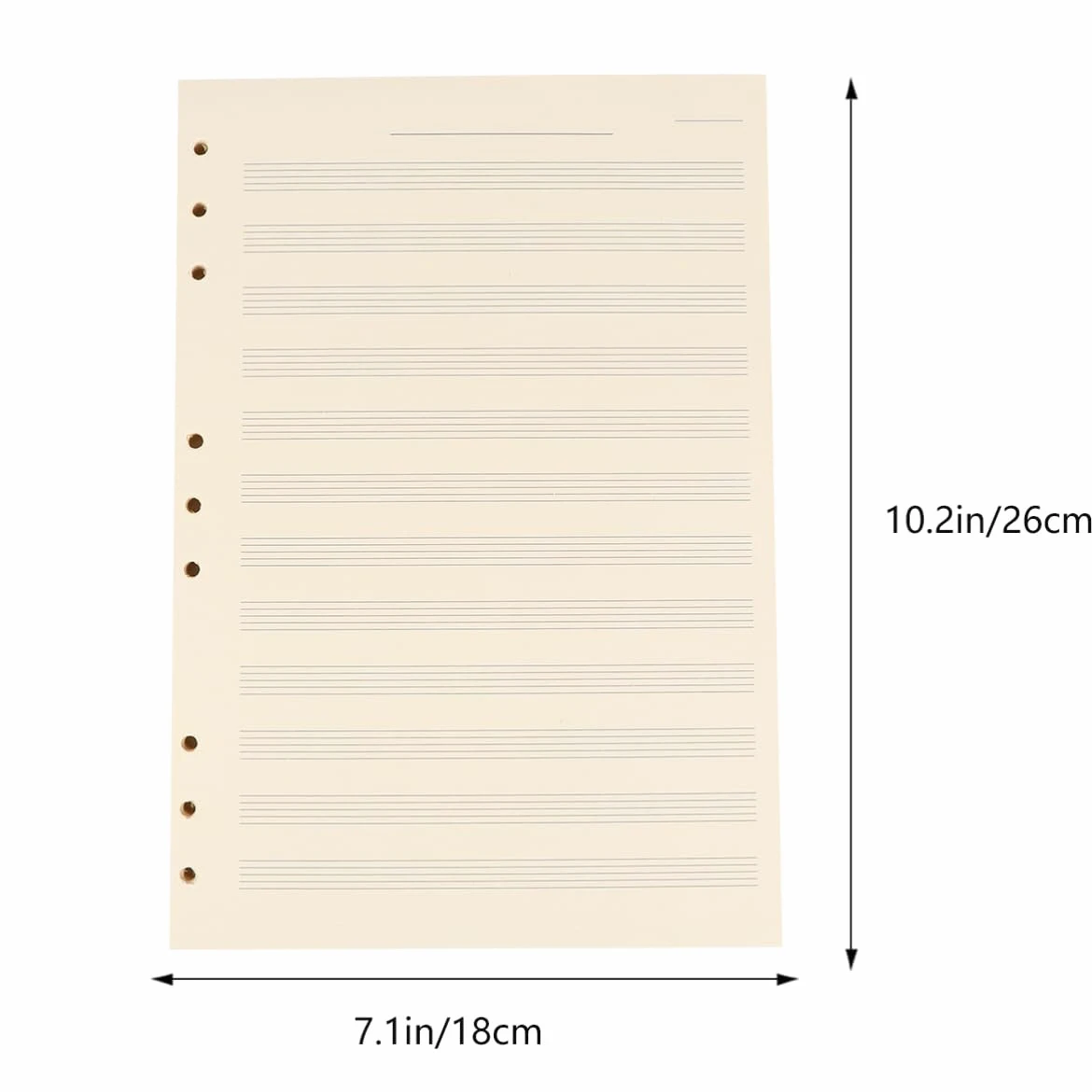 STOBOK Ricarica Per Spartiti Musicali 100 Fogli Carta Manoscritta a Fogli Sciolti 2mm 12 Righe Per Musicisti e Studenti Carta Composizione Musicale