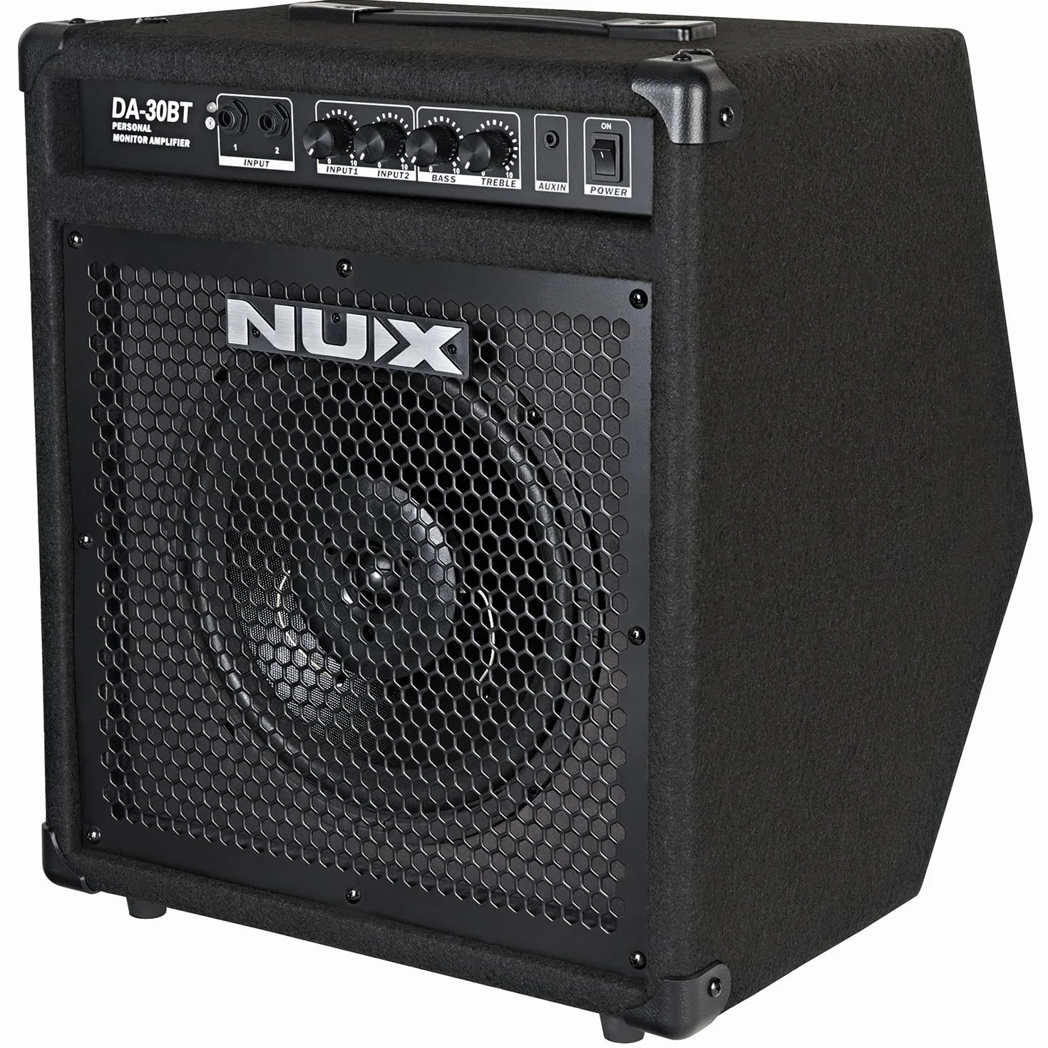 NUX DA-30BT - Altoparlante per batteria, amplificatore per monitor personale, 30 Watt, portatile, Bluetooth per batteria elettronica