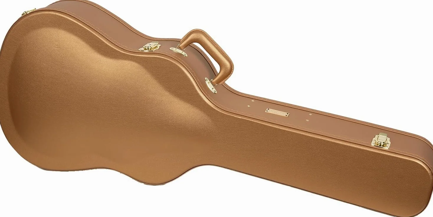 Crossrock Custodia per chitarra serie Designer, Oro di lusso, J45 Acoustic, chitarra