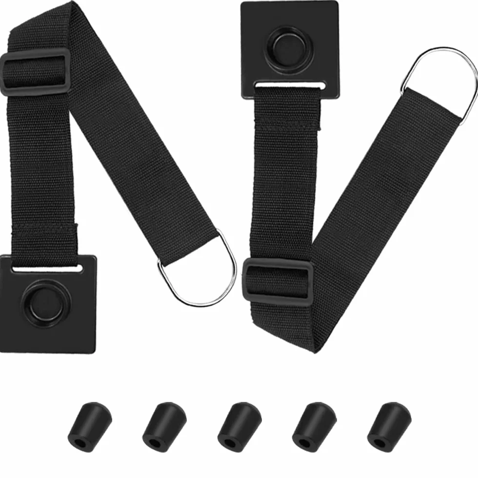 SourceTon - 2 tappi per violoncello e 5 punte in gomma per violoncello, con anello a D in metallo massiccio, cinghia regolabile per proteggere il pavimento da graffi e accessori antiscivolo