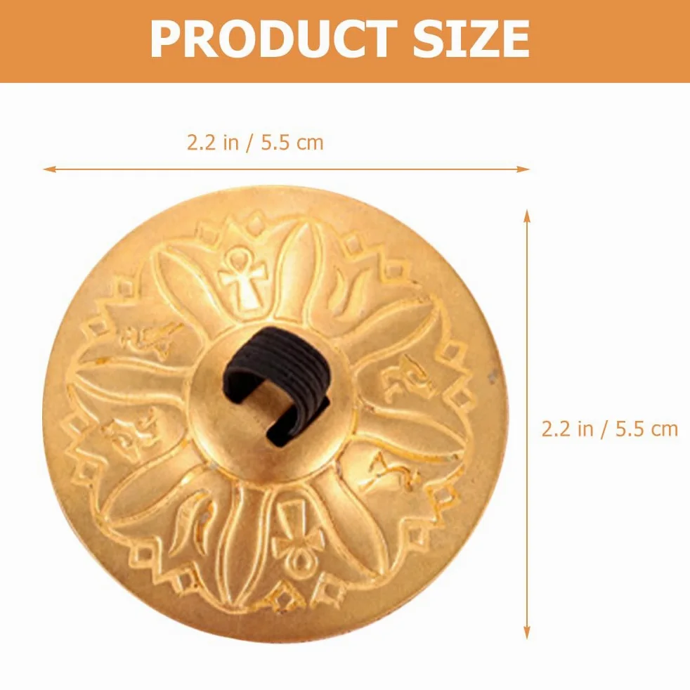 Amosfun Zills, 2 paia di bacini per dita per il pollice, strumento per le dita, bacino, bacino per le dita, bacino, bacino per le dita, piccolo bacino in rame, abbigliamento penetrazione bambino