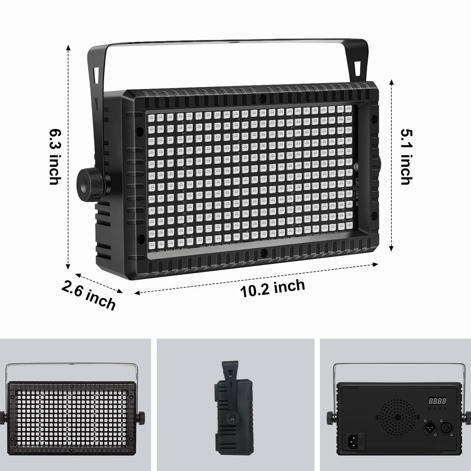 Proiezione a Strobe ZKYMZL 288 LED RGB 3-in-1 - Luci da Palco DMX con Telecomando e Attivazione Acustica per Eventi, Concerti, Matrimoni, Club e Chiese (2 pezzo)