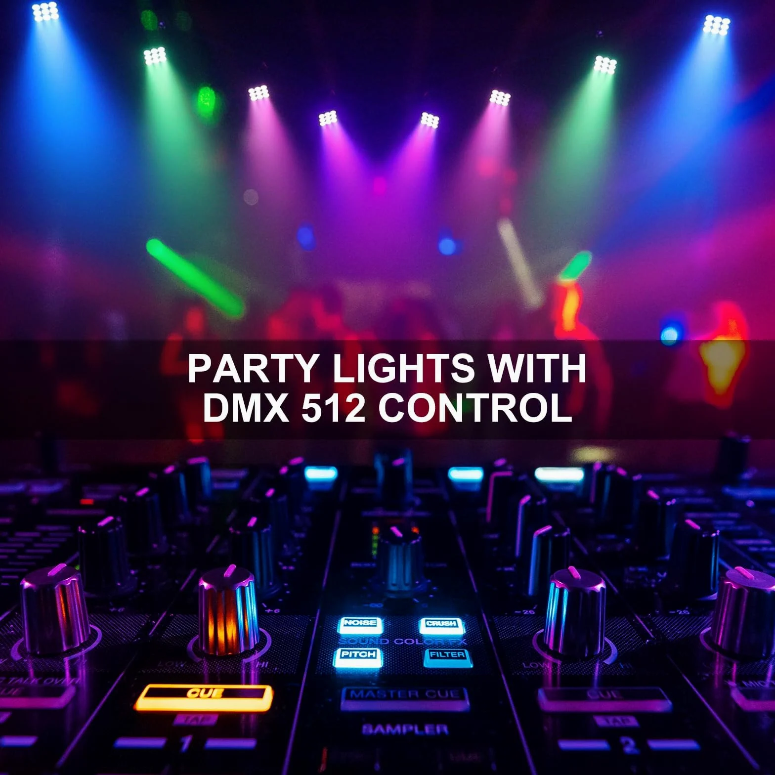 12PCS Par LED RGBW Luci del Palcoscenico, 9 LED Luci Discoteca DMX-5/8CH con Telecomando e 4 Modalità di Controllo, Faretti Par per DJ Discoteca Bar Feste Matrimoni Natale Haloween