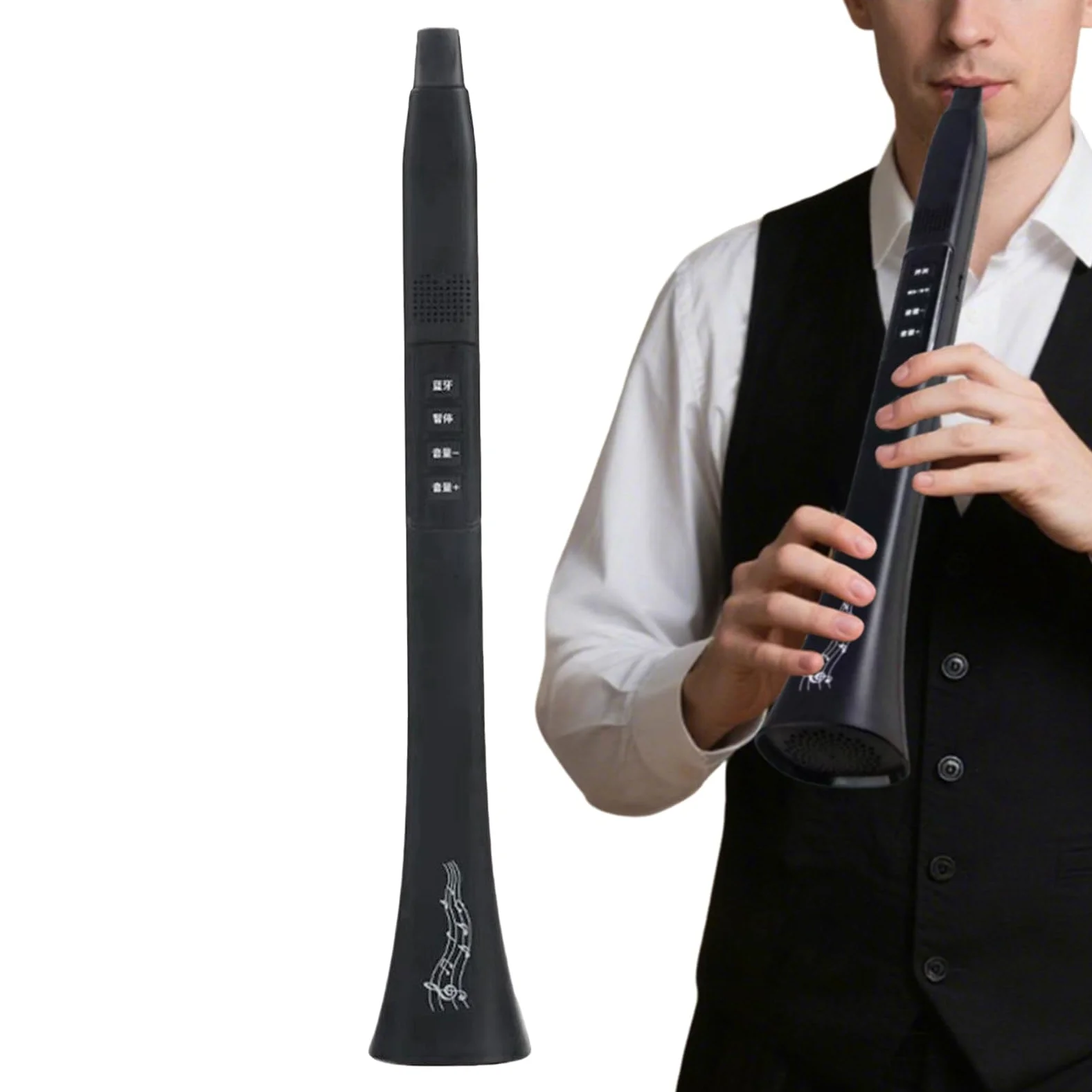 Strumento a Fiato Elettronico Digitale - Sintetizzatore Strumento Musicale Ricaricabile | Attrezzatura Musicale Con Connessione Wireless per Performance Pratica Raduni All'aperto