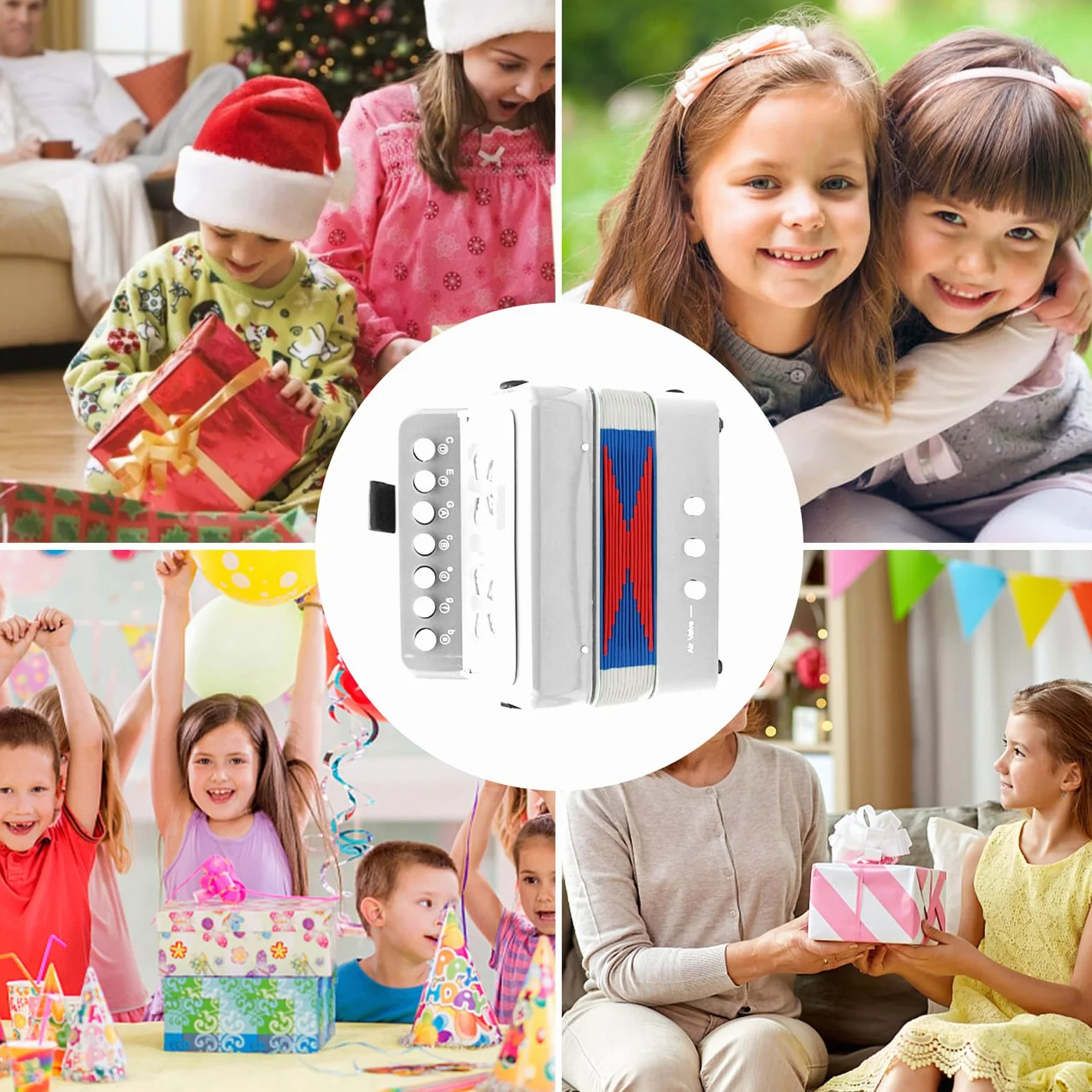 Giocattolo per bambini – Set di giochi musicali con bottoni, mini soffietto | Dispositivo di attività per sviluppare melodie e ritmi per l'apprendimento precoce, inizio colorato e adatto ai bambini