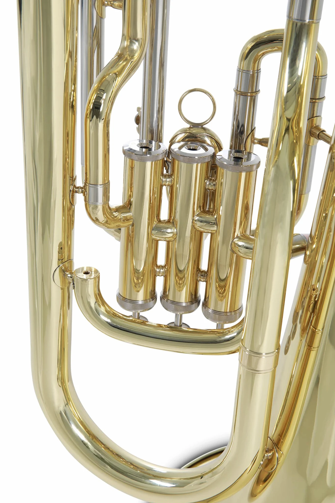 Roy Benson Bb-Euphonium EP-301 (strumento a fiato professionale, con leadpipe in ottone dorato, guide esterne in alpacca, valvole in acciaio inossidabile, con comoda custodia sagomata)