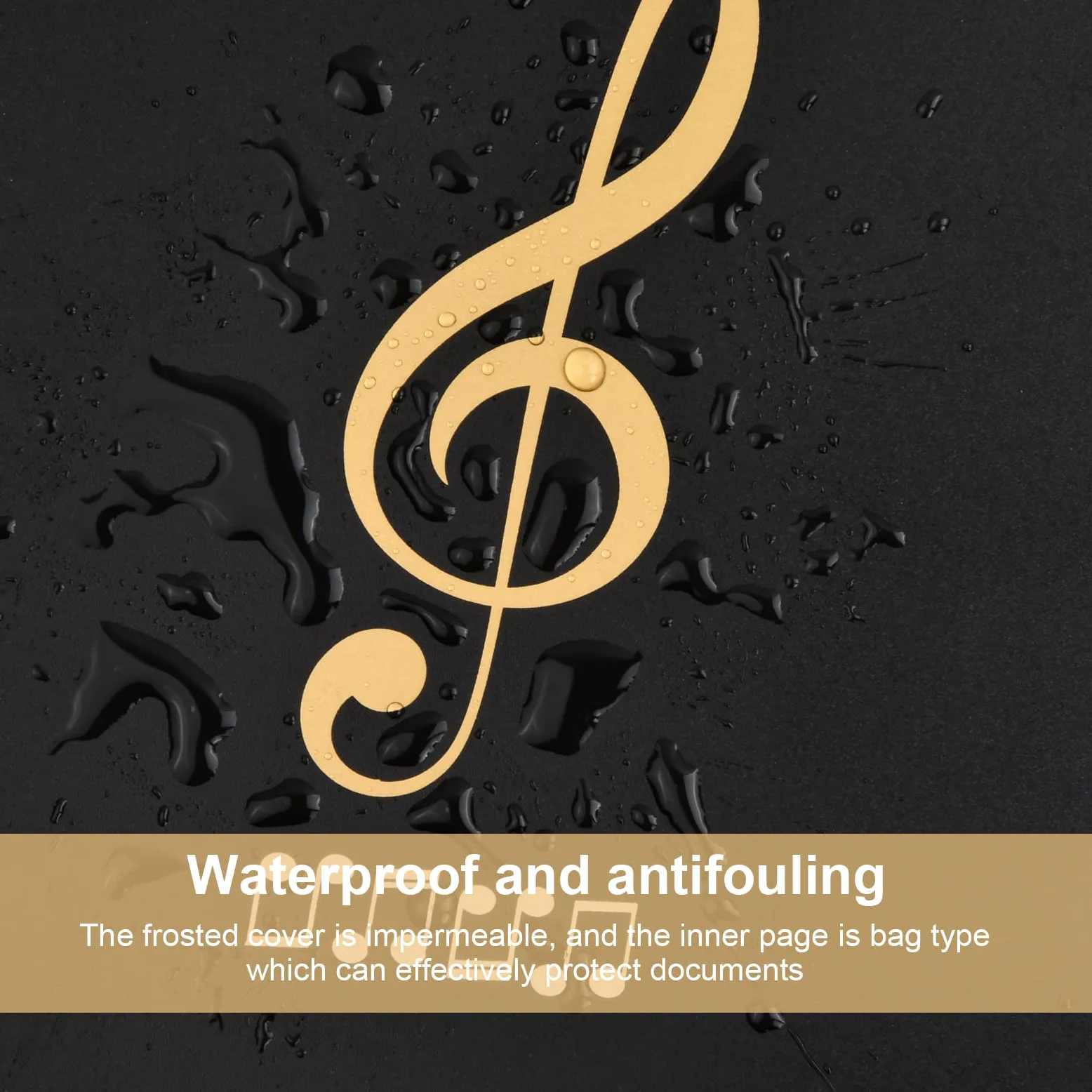 Cartella Spartiti A4, Impermeabile Cartellina Porta Spartiti Musicali con 60 Tasche(120 Pagine), Porta Documenti in Formato A4 per Piano File, Cartella di Archiviazione Della Musica per Musicisti (B)