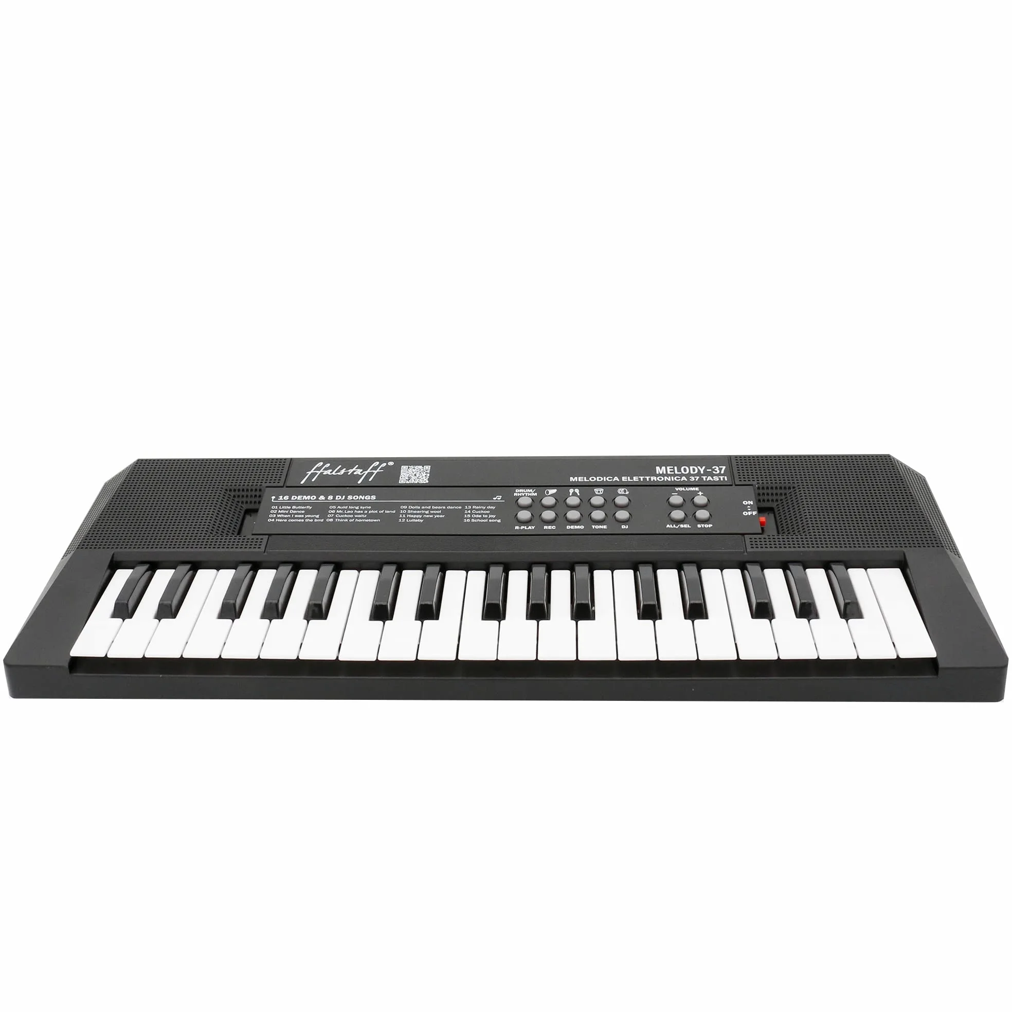Melodica Elettronica ffalstaff 37 mini tasti con borsa con tracolla, Batterie Stilo e E-book "Suona la Tastiera" - Ottimo kit concepito per proteggere il tuo strumento durante il trasporto