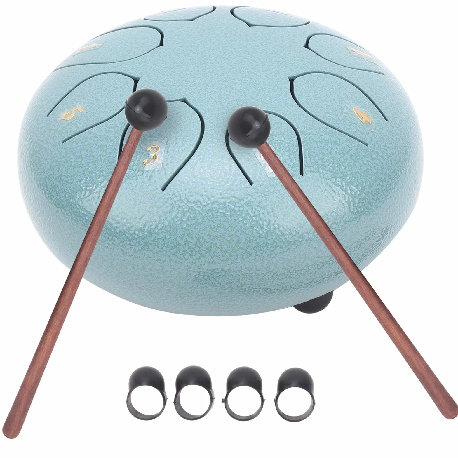 Fingerpicks Strumento a percussione, Lotus Hand Pan Drum Handpan Drum 6 pollici, strumento a percussione per concerti di intrattenimento per la formazione musicale