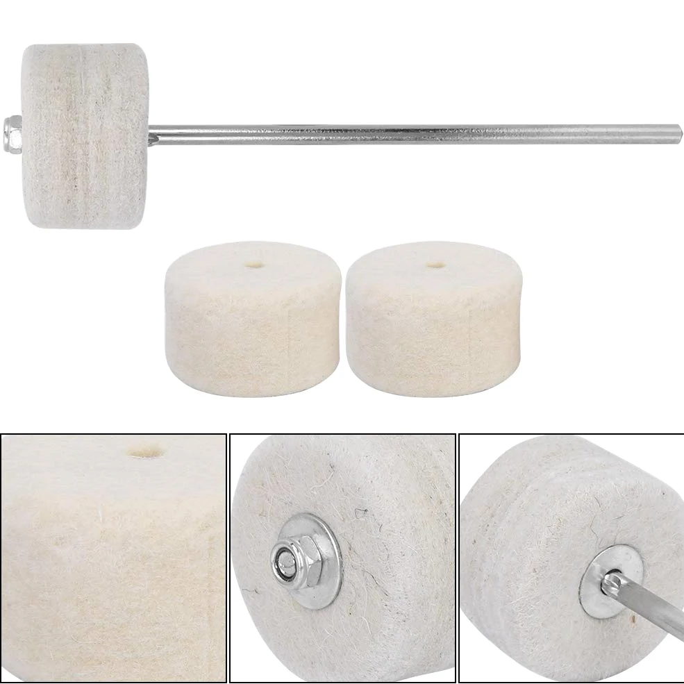 Battente per pedale della batteria addensato, battitore per pedale in feltro durevole, per studenti principianti(Hair hammer)