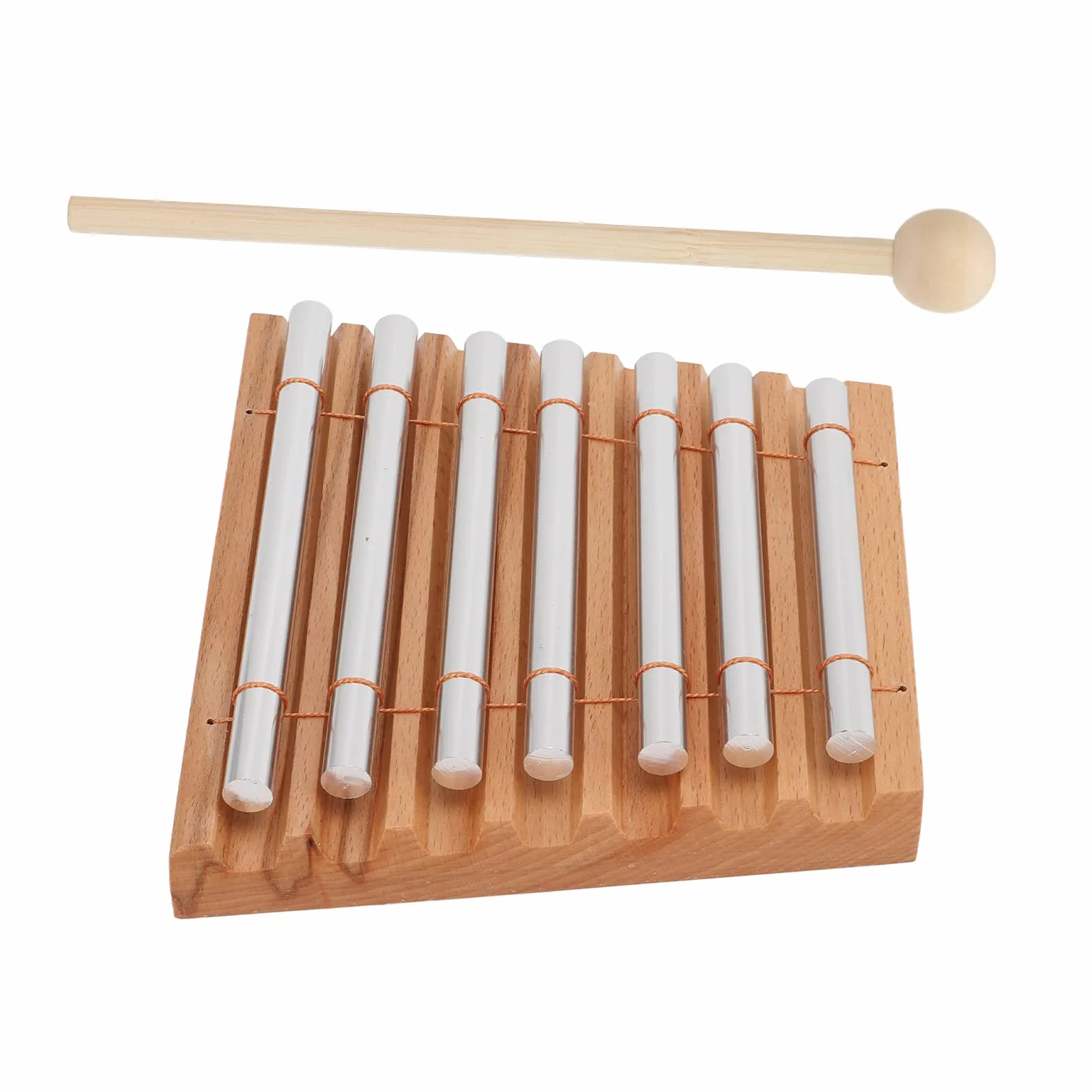 VGEBY 7 Tone Hand Chimes, Energy Chime Percussion Hand Bell Strumento a Percussione con Martello per la Preghiera in Classe Yoga Music
