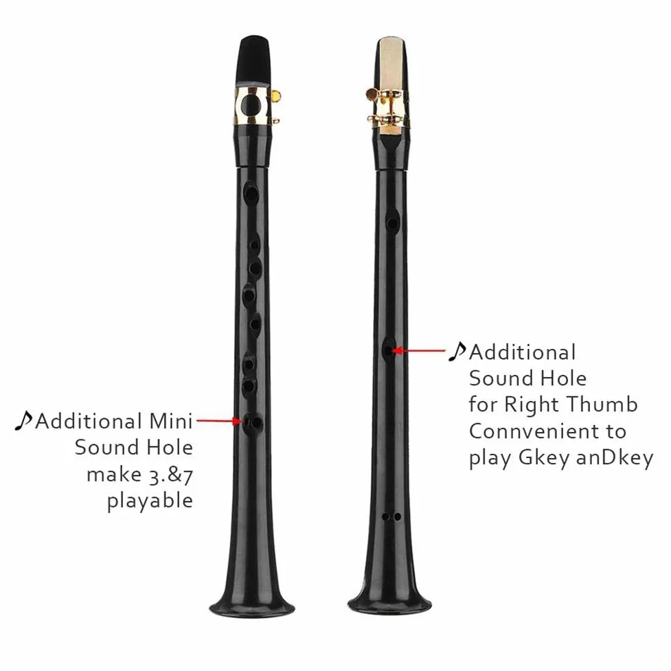 Mini sassofono tascabile, sax contralto, portatile, con 4 ance 8 cuscinetti dentali e borsa per il trasporto, strumento a fiato, adatto per principianti, facile da giocare