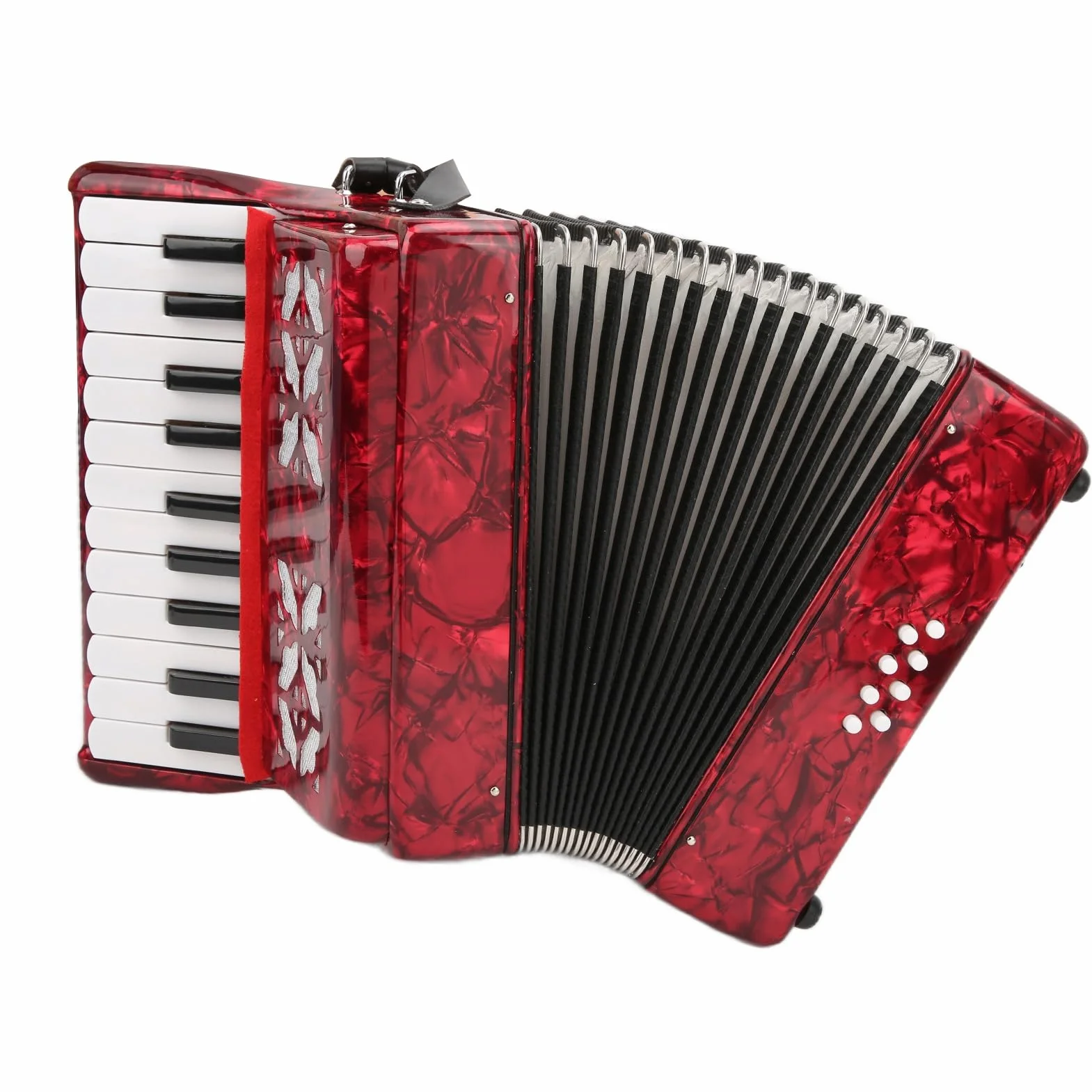 DOACT Fisarmoniche, Strumento a Fisarmonica per Adulti, Strumento a Fisarmonica, Fisarmonica, (IRIN Ha Autorizzato) 22 Tasti 8 Bassi Fisarmonica a Piano Principiante Fisarmonica