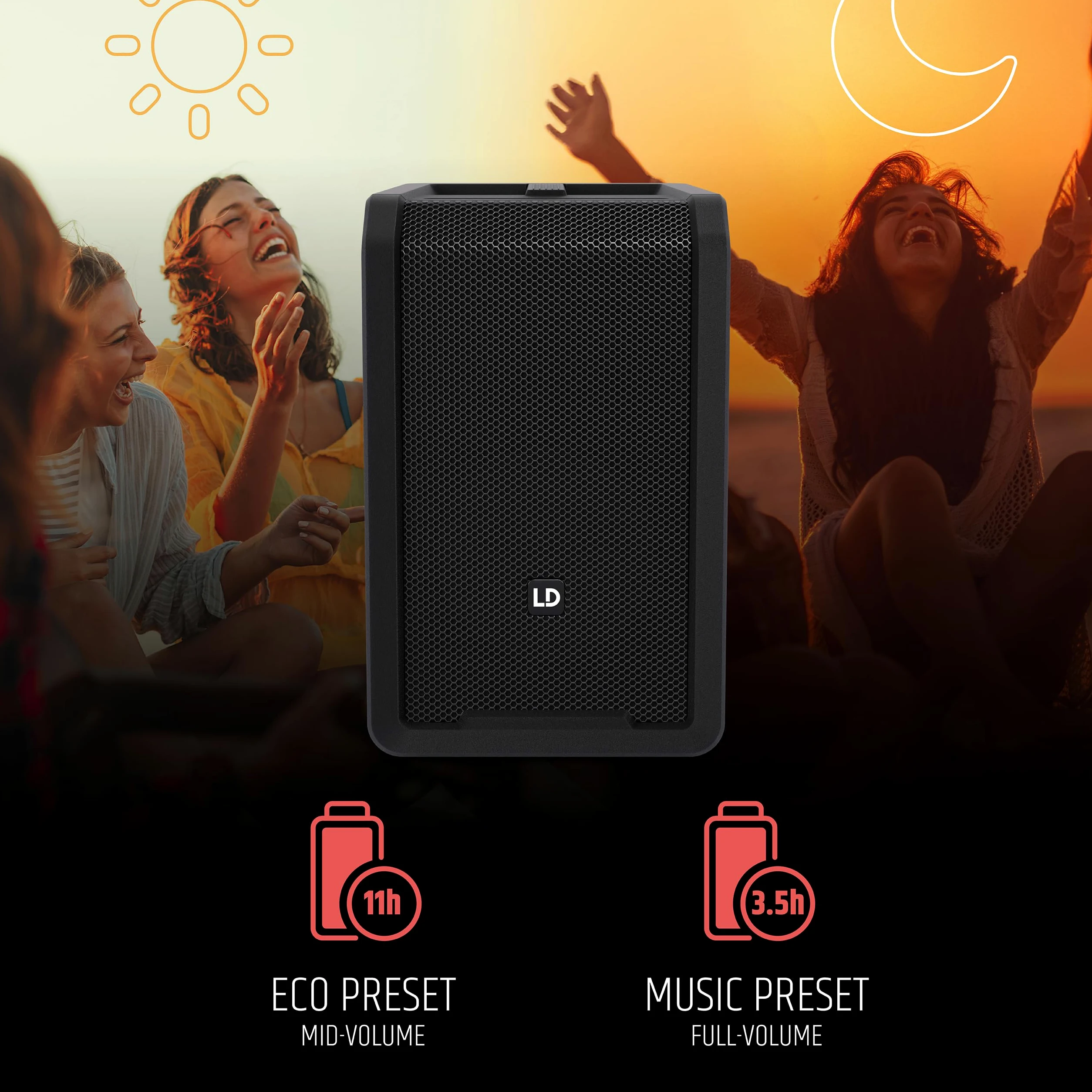 LD Systems ANNY 8 Altoparlante PA Bluetooth portatile a batteria con mixer