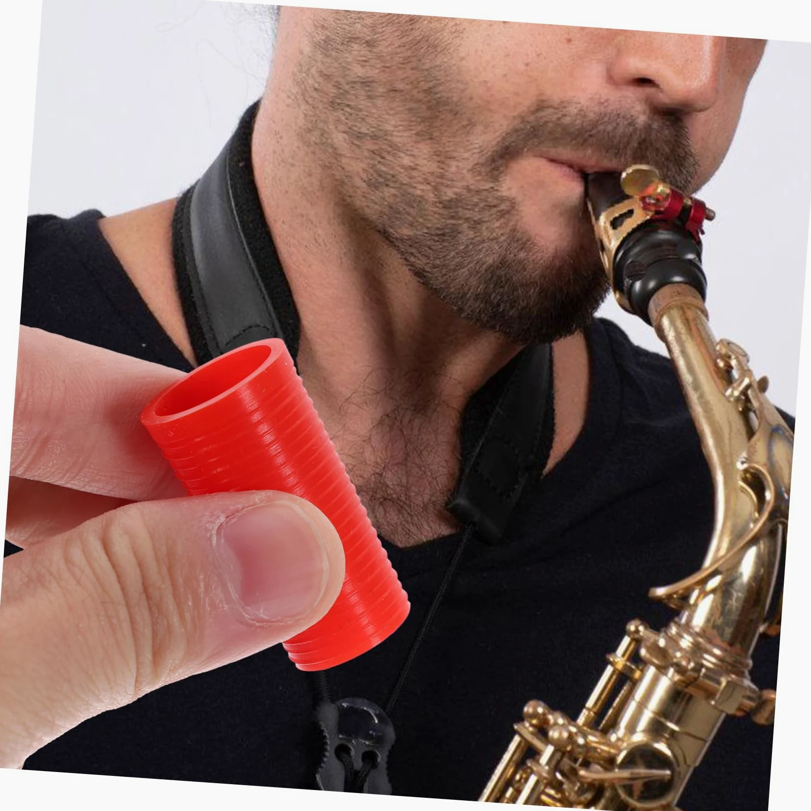 ibasenice Anelli in Silicone per Collo del Sassofono, 3 Pezzi, Facili da Rimuovere, Migliorano la Qualità del Suono per Sax Tenore e Accessori Fiati