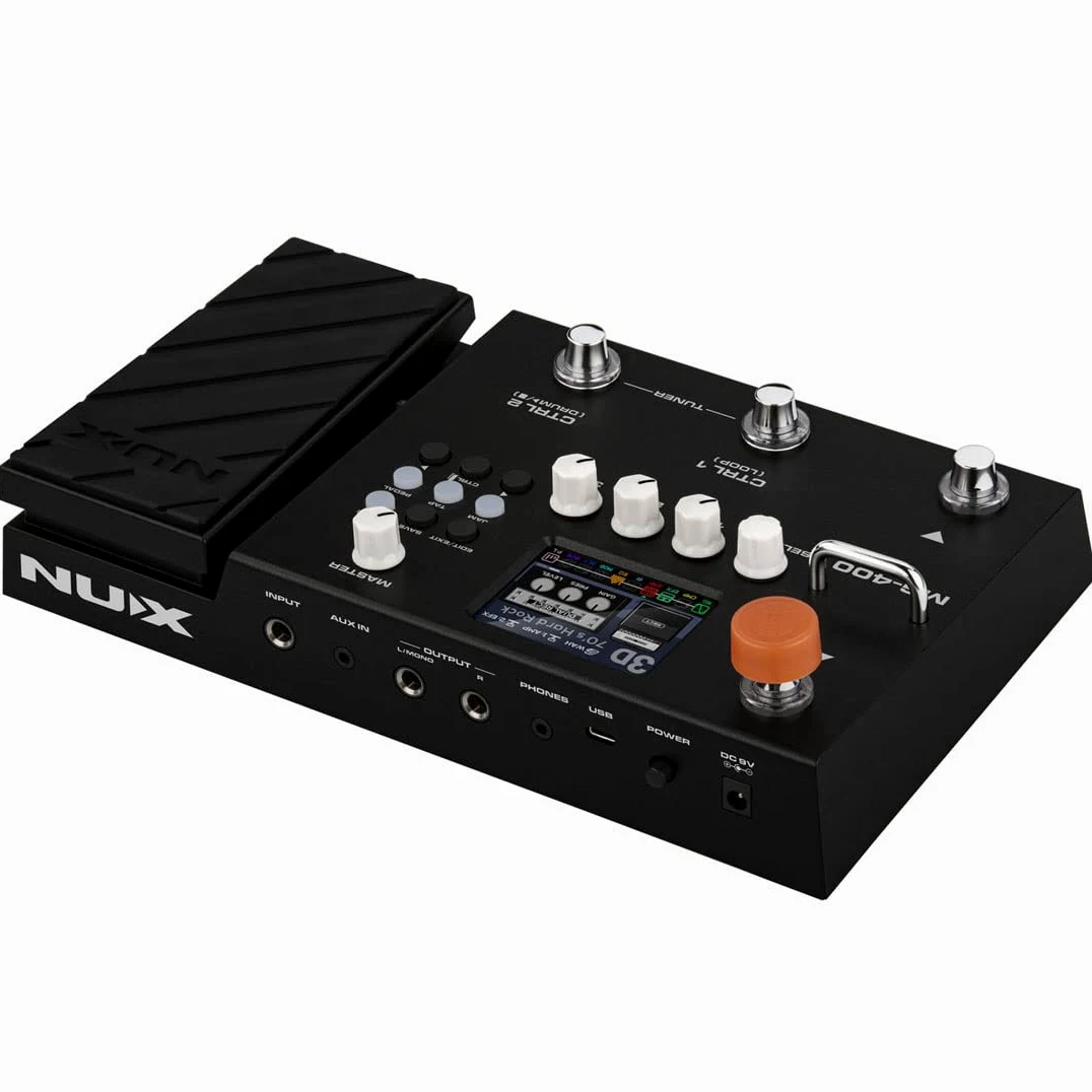 NUX MG-400 Multi Effetti Pedale, Modellazione Amp, 512 campioni IR, 10 blocchi di segnale mobili indipendenti, nero