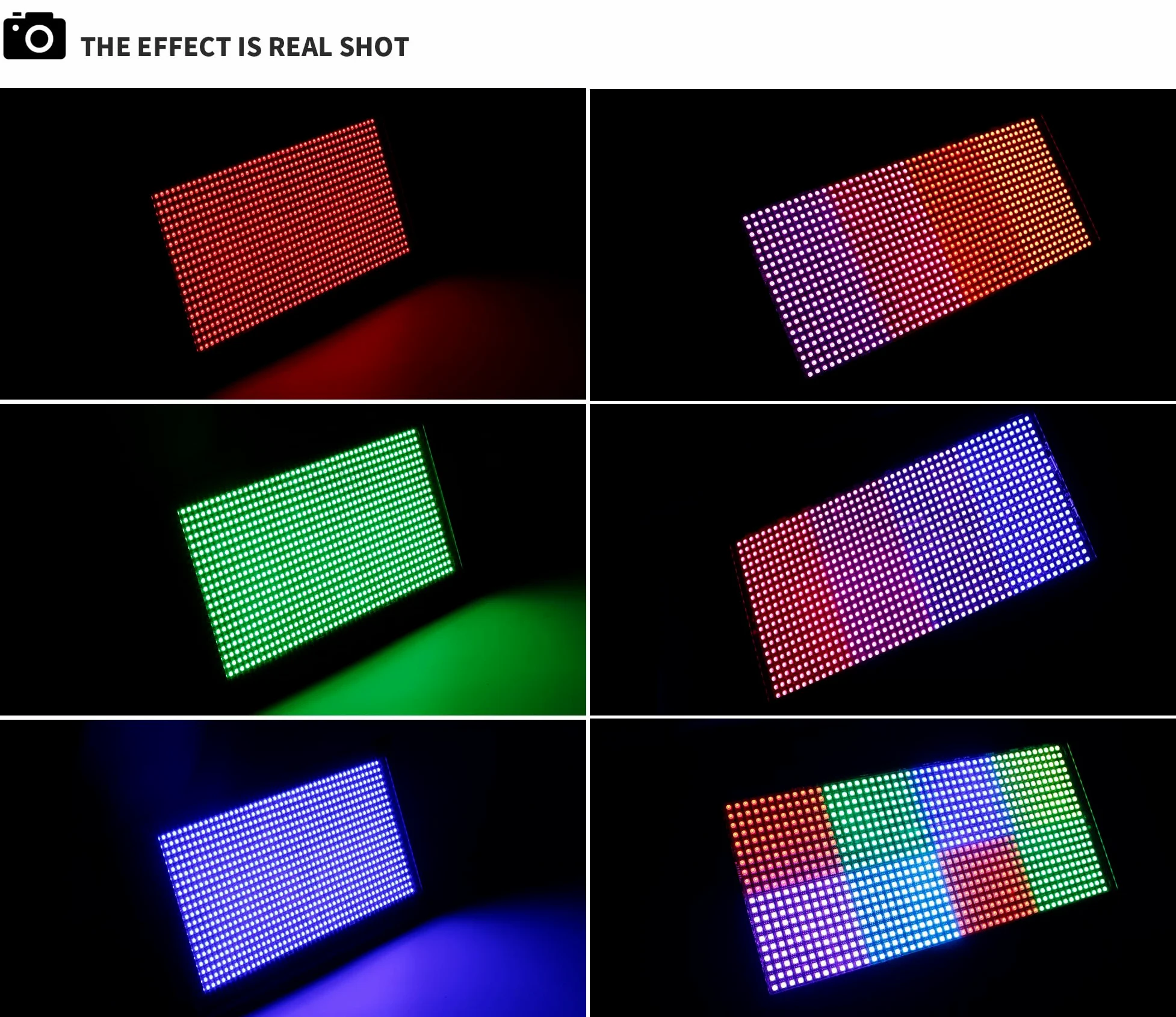 SHEHDS Fase Strobe Light Wash LED 200W RGB Marquee (8 segmenti) Uplights DMX512 Metal Housing DJ Light