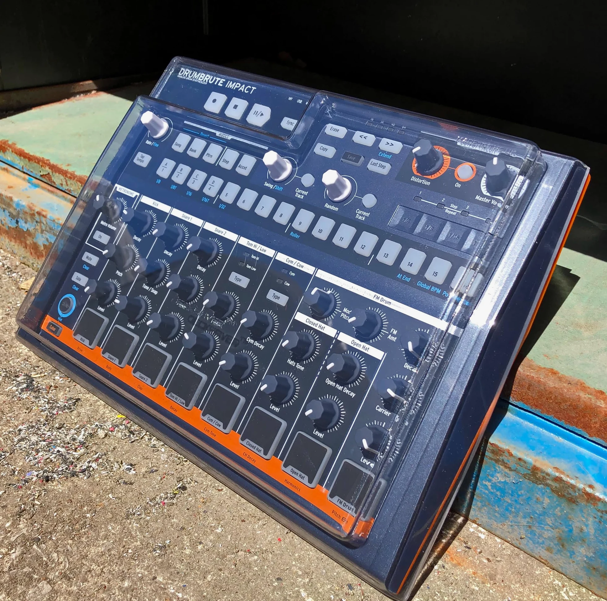 Decksaver Cover for Arturia Drumbrute Impact, Keyboard Protection, Dustproof, Robust, Transparent