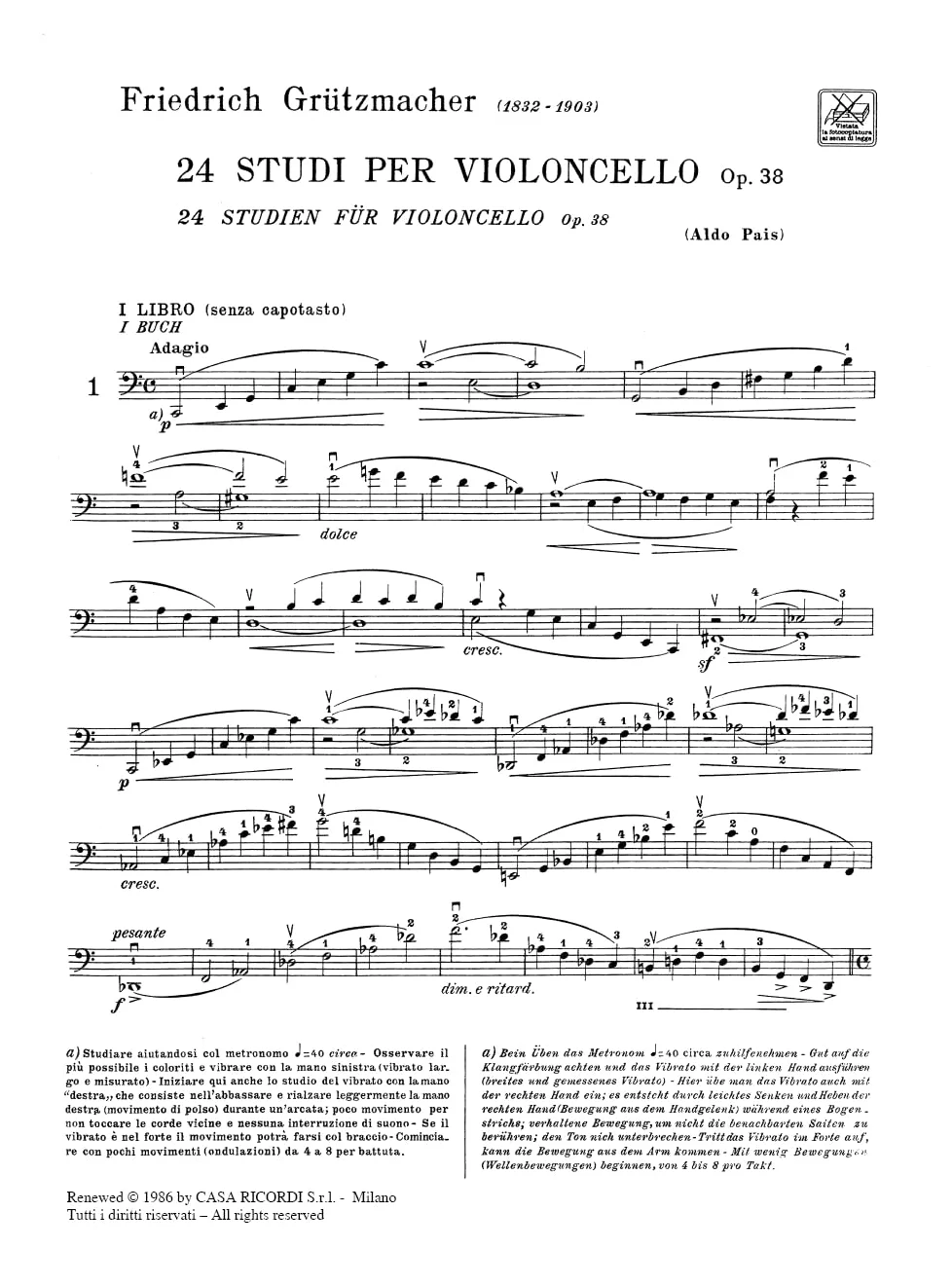 24 STUDI OP.38 - LIBRO I