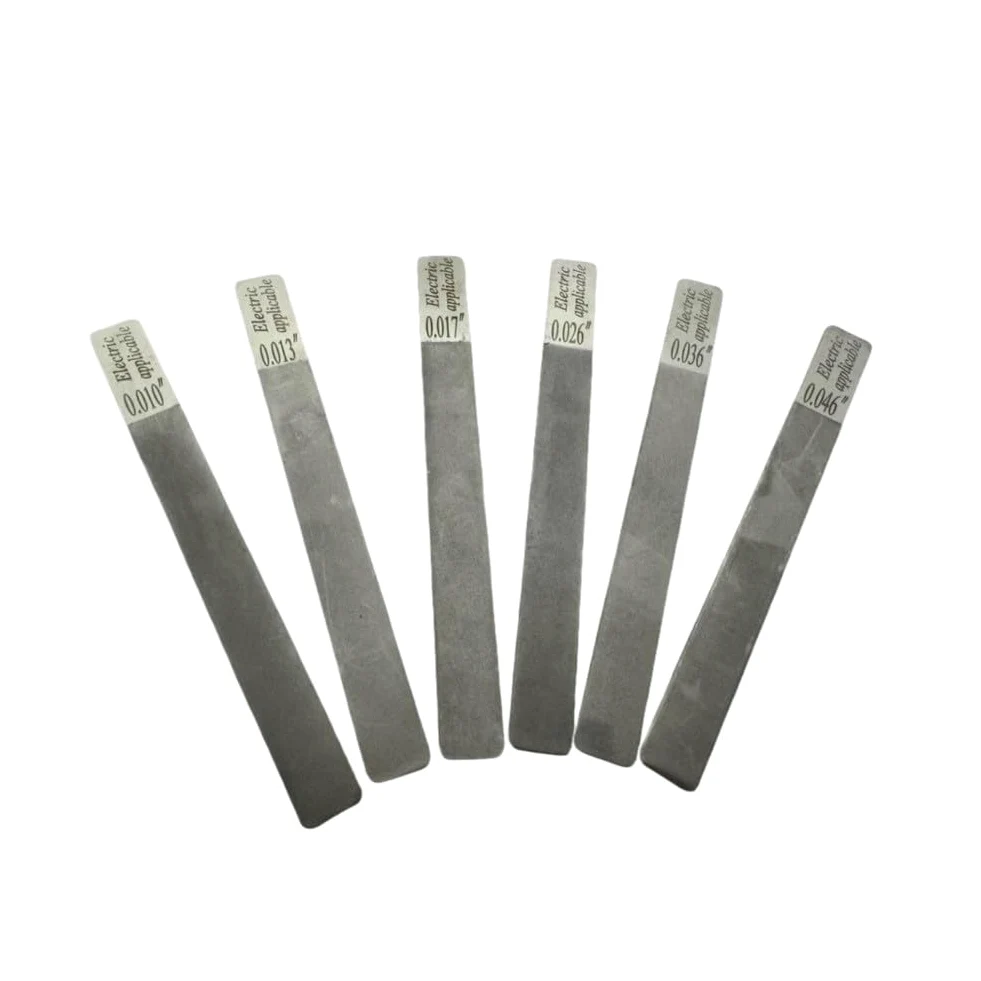 Set di 6 lime per capotasto per chitarra, in acciaio inox, kit di riparazione professionale per coronare i tasti e la manutenzione degli strumenti a corda (elettrico 10-46)