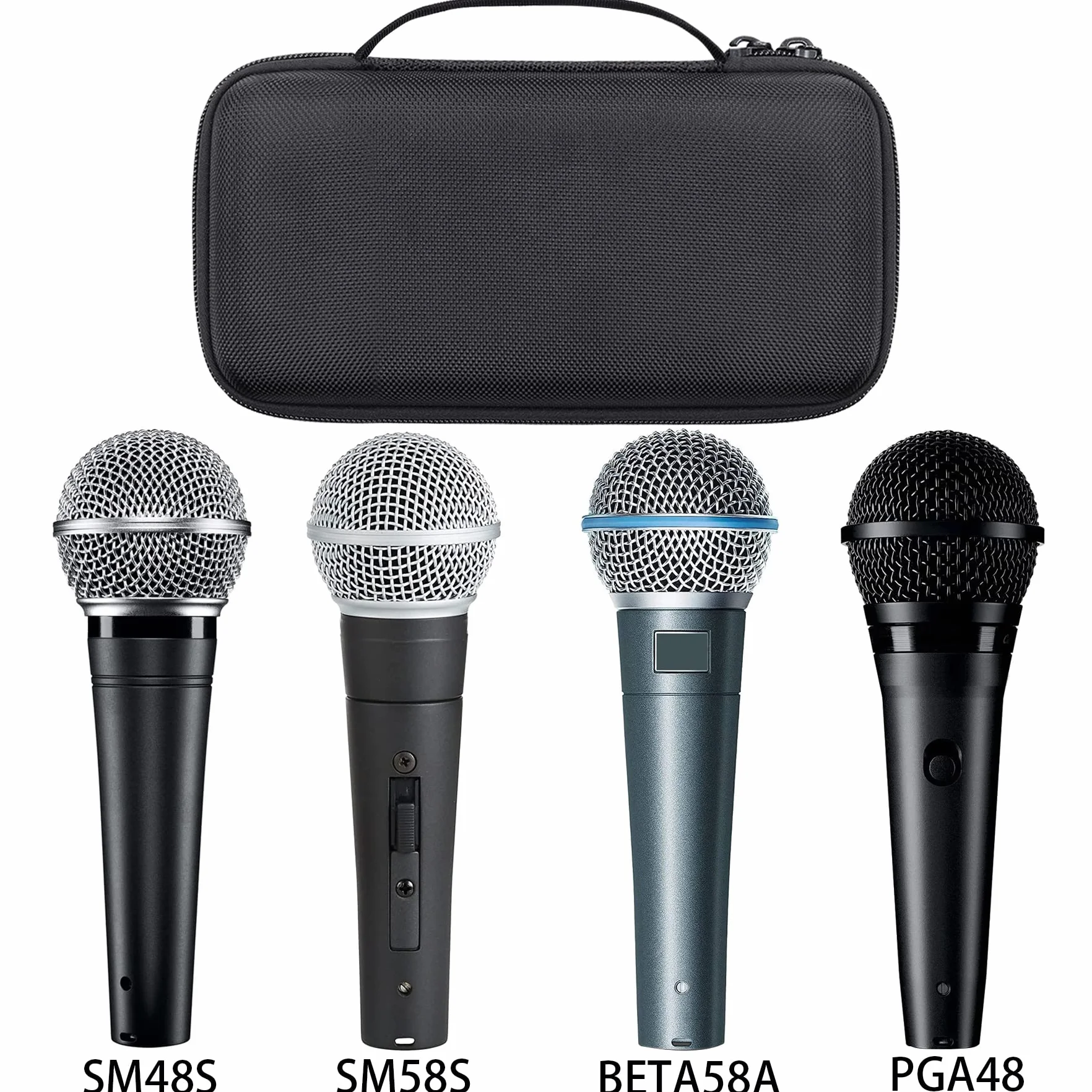 Aenllosi (Solo Custodia) Custodia rigida portatile per Shure Microfono wireless Shure Microphone SM58/PGA-48/SM48S/58A/Shure SV200/SV100/KSM8